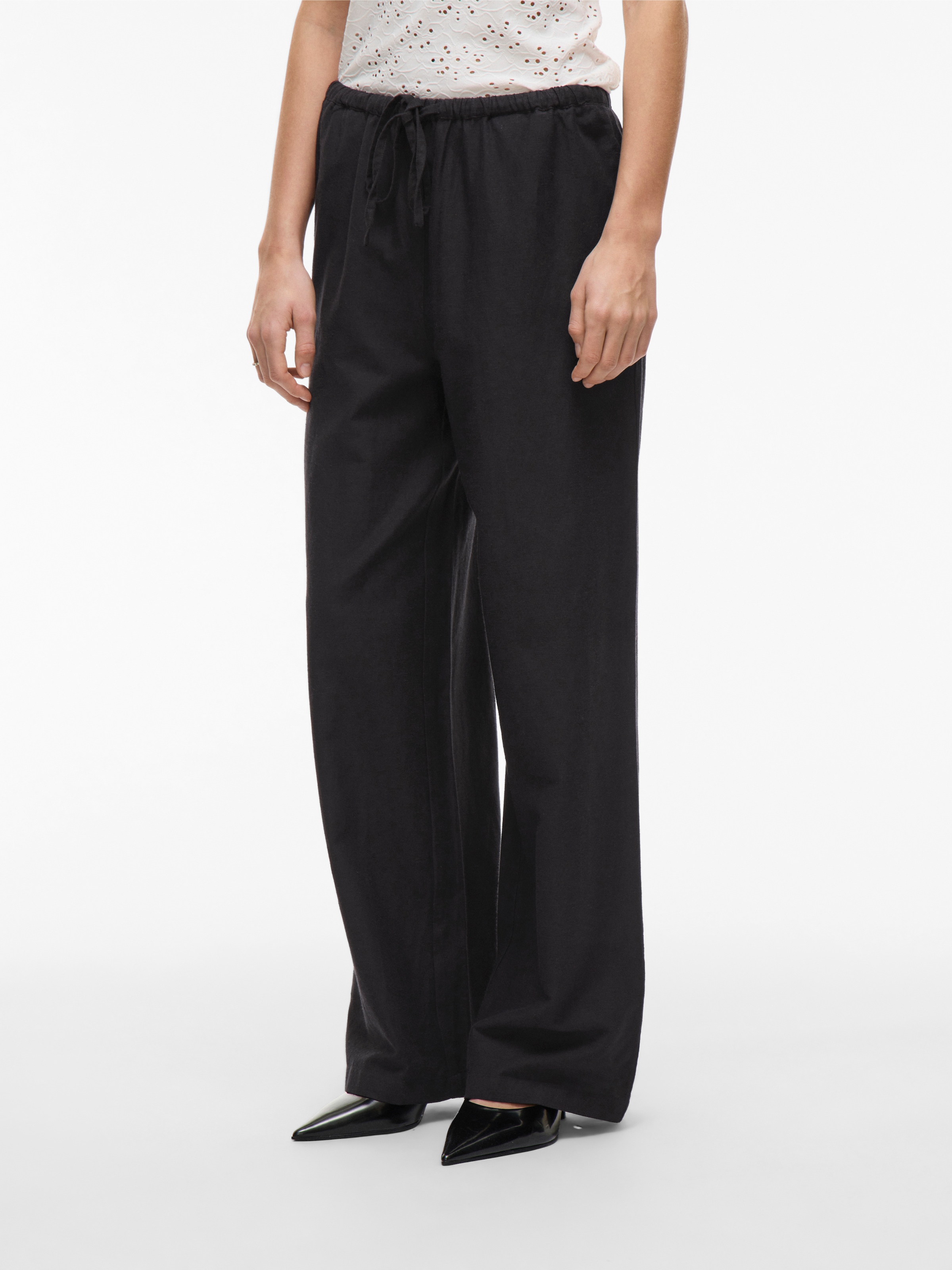Image of Vila Schlupfhose "VIPRISILLA RW PANTS - NOOS" Sommerhose, mit Leinen