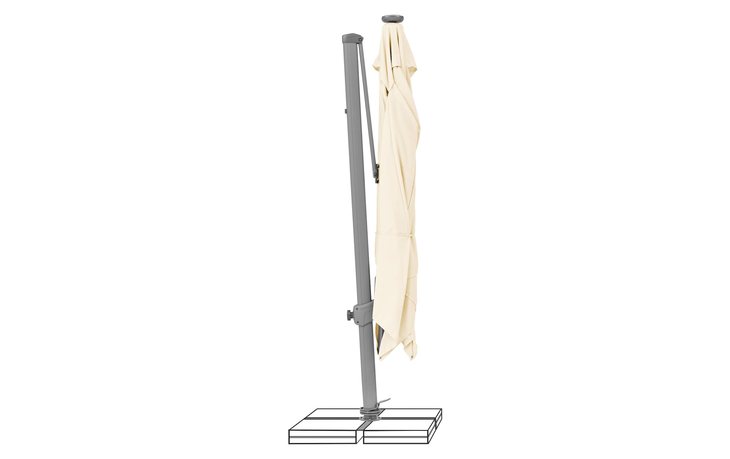 Sonnenschirm »Suncomfort by Glatz Varioflex Solar LED, 300 x 300 cm«