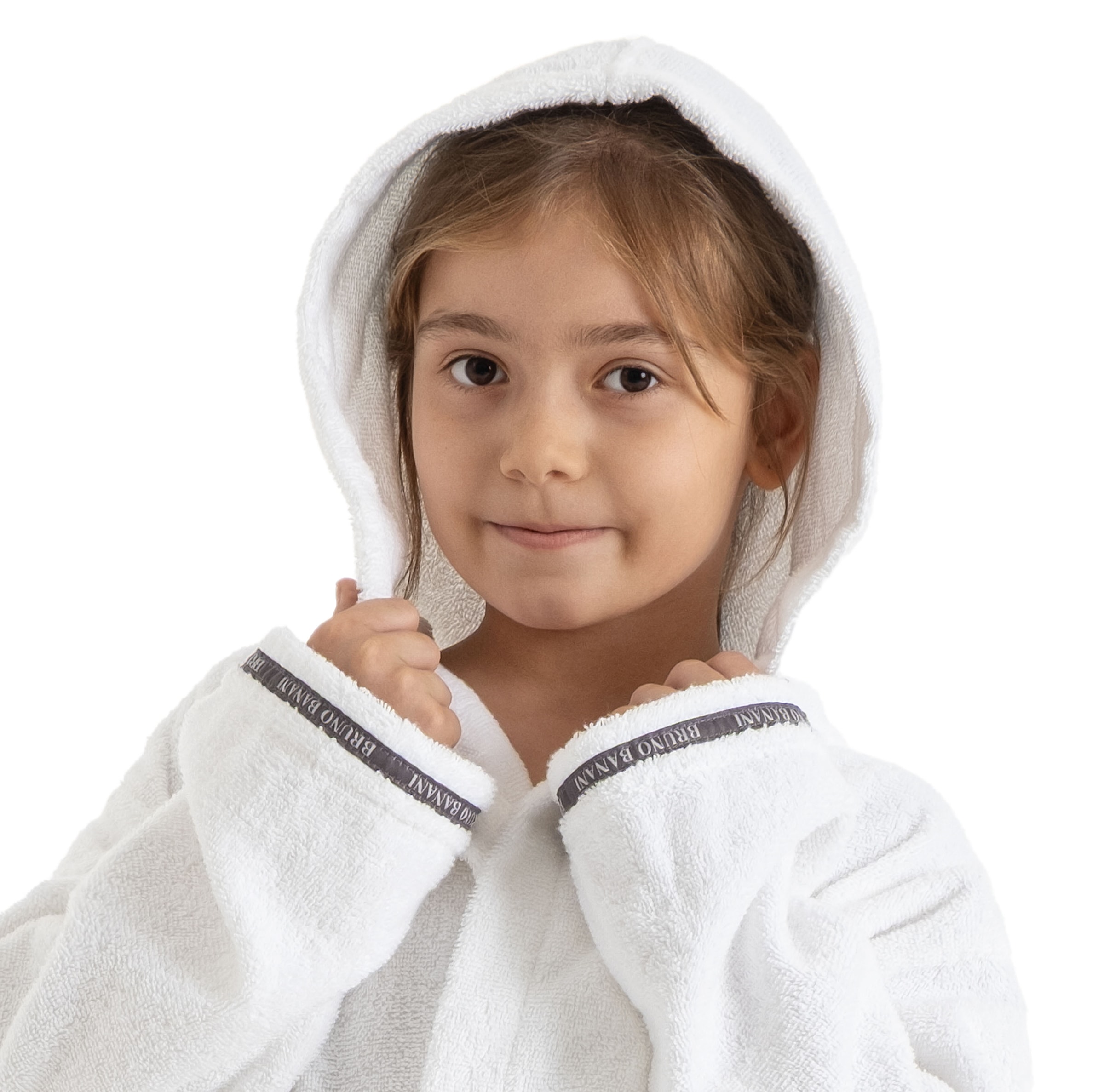 Bruno Banani Peignoir de bain pour enfants »Danny, Ideal für Zuhause, Schwimmbad oder im Urlaub« 1 cuis tlg., mit Logostreifen, aus 100% Baumwolle