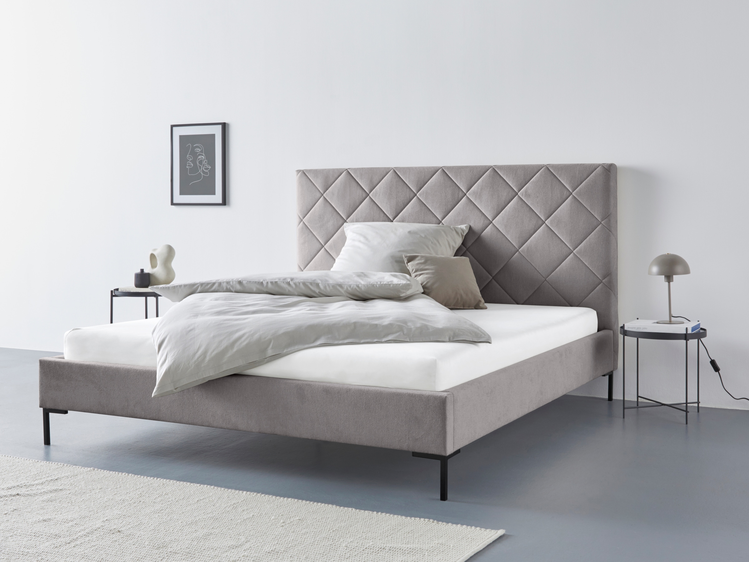 Image of Home affaire Polsterbett "Charlott" Modernes Polsterbett mit oder ohne Lattenrost