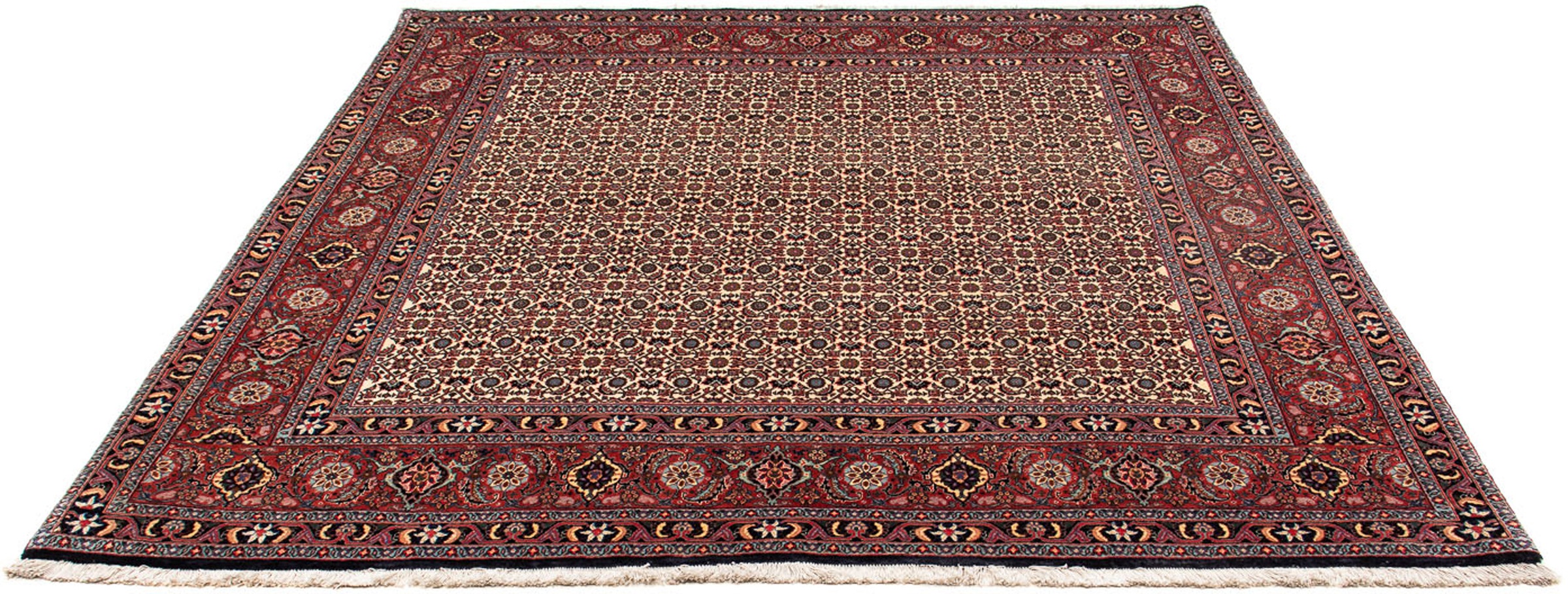 Image of morgenland Orientteppich »Perser - Bidjar quadratisch - 204 x 201 cm - dunkelrot«, quadratisch, 15 mm Höhe, Wohnzimmer, Handgeknüpft, Einzelstück mit Zertifikat bei Ackermann Versand Schweiz
