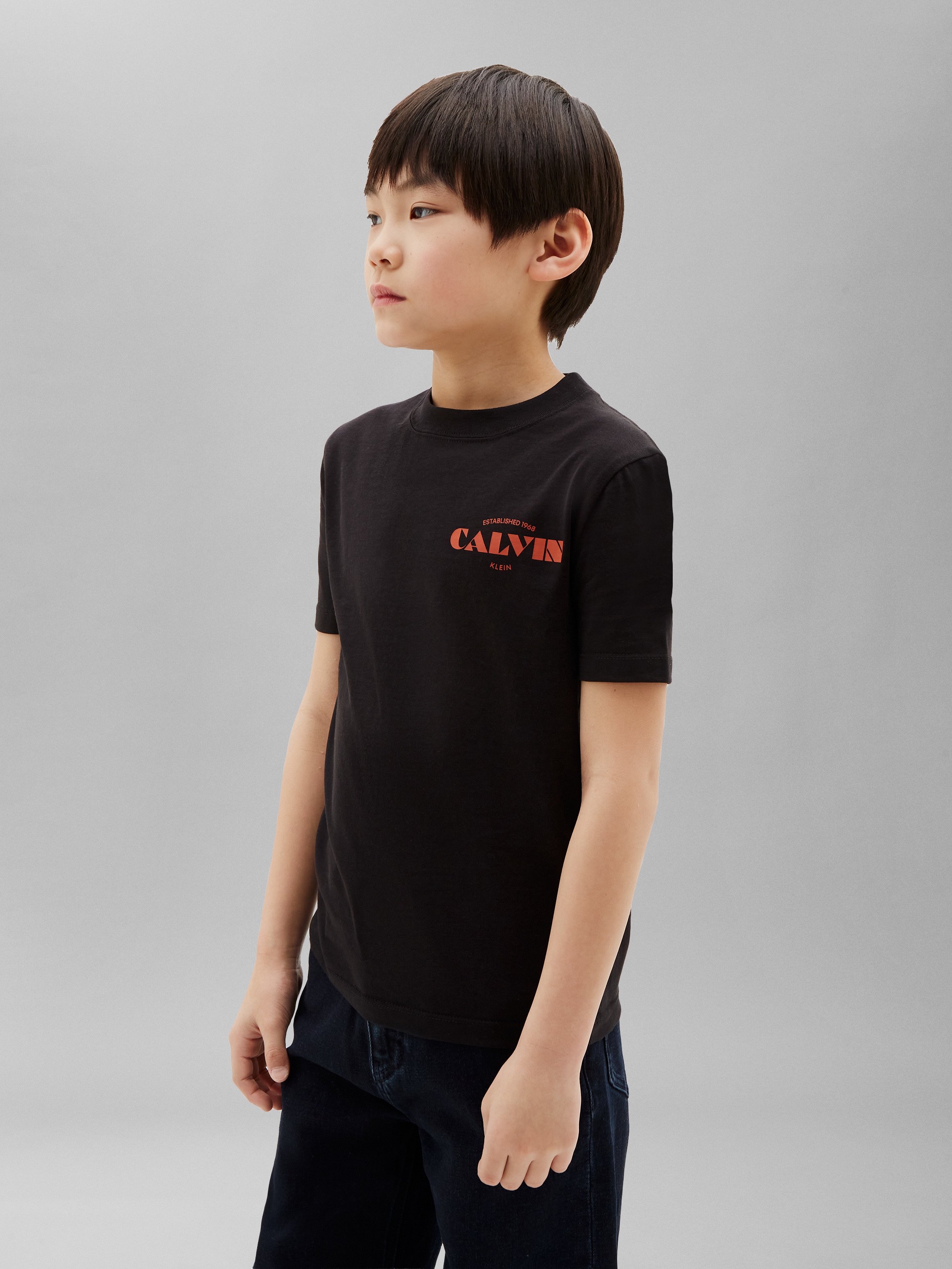 Calvin Klein Jeans T-Shirt »CALVIN SMALL CHEST PRINT TEE« Regular fit mit Rundhalsausschnitt