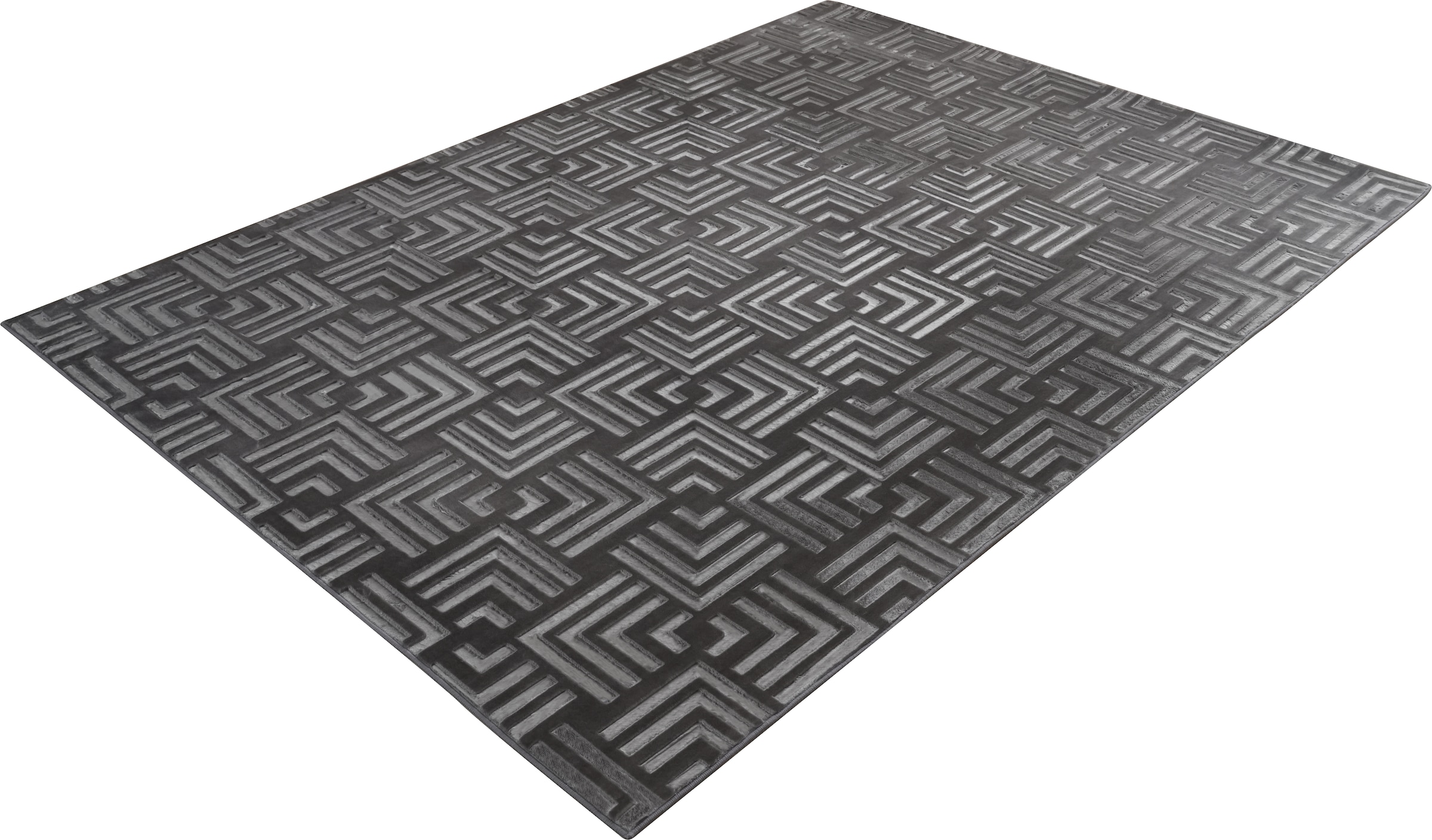 Kayoom Tapis »Calma 325« Rectangulaire 10 mm Höhe Kurzflor, 3-D Optik, Wohnzimmer