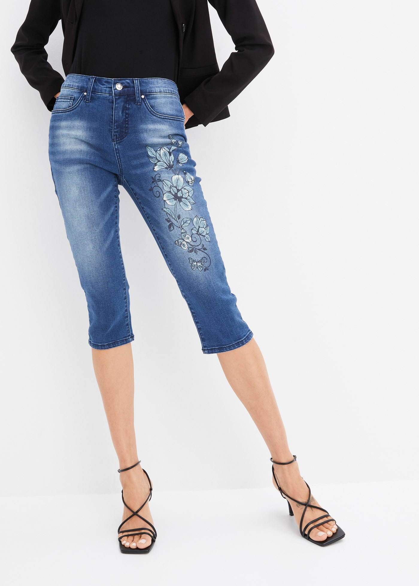 Image of bonprix Caprijeans figurbetonte Passform, Skinny Fit, mit Elasthan-Anteil