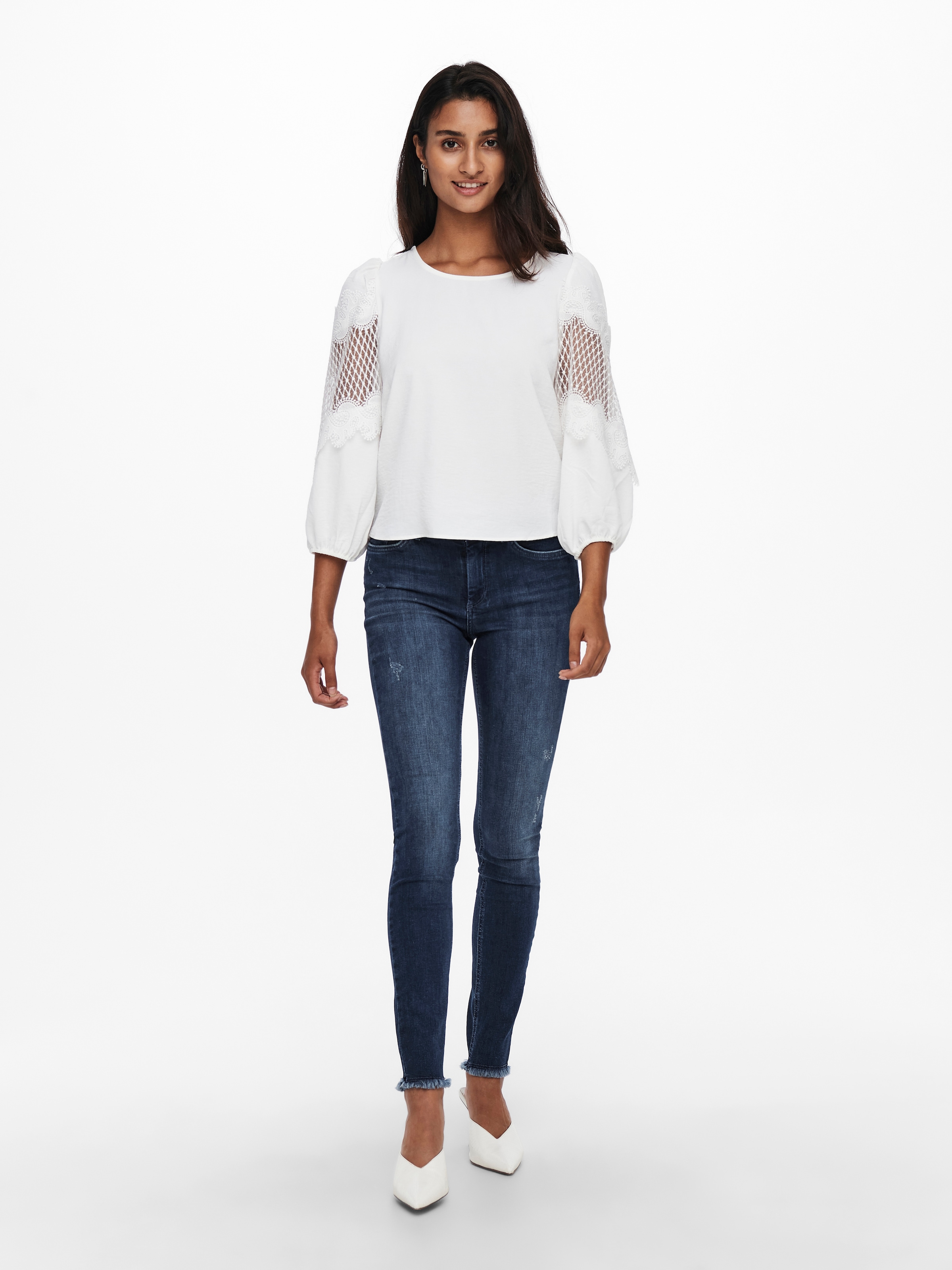 ONLY Jeans skinny »ONLBLUSH LIFE MID SK ANK RAW«