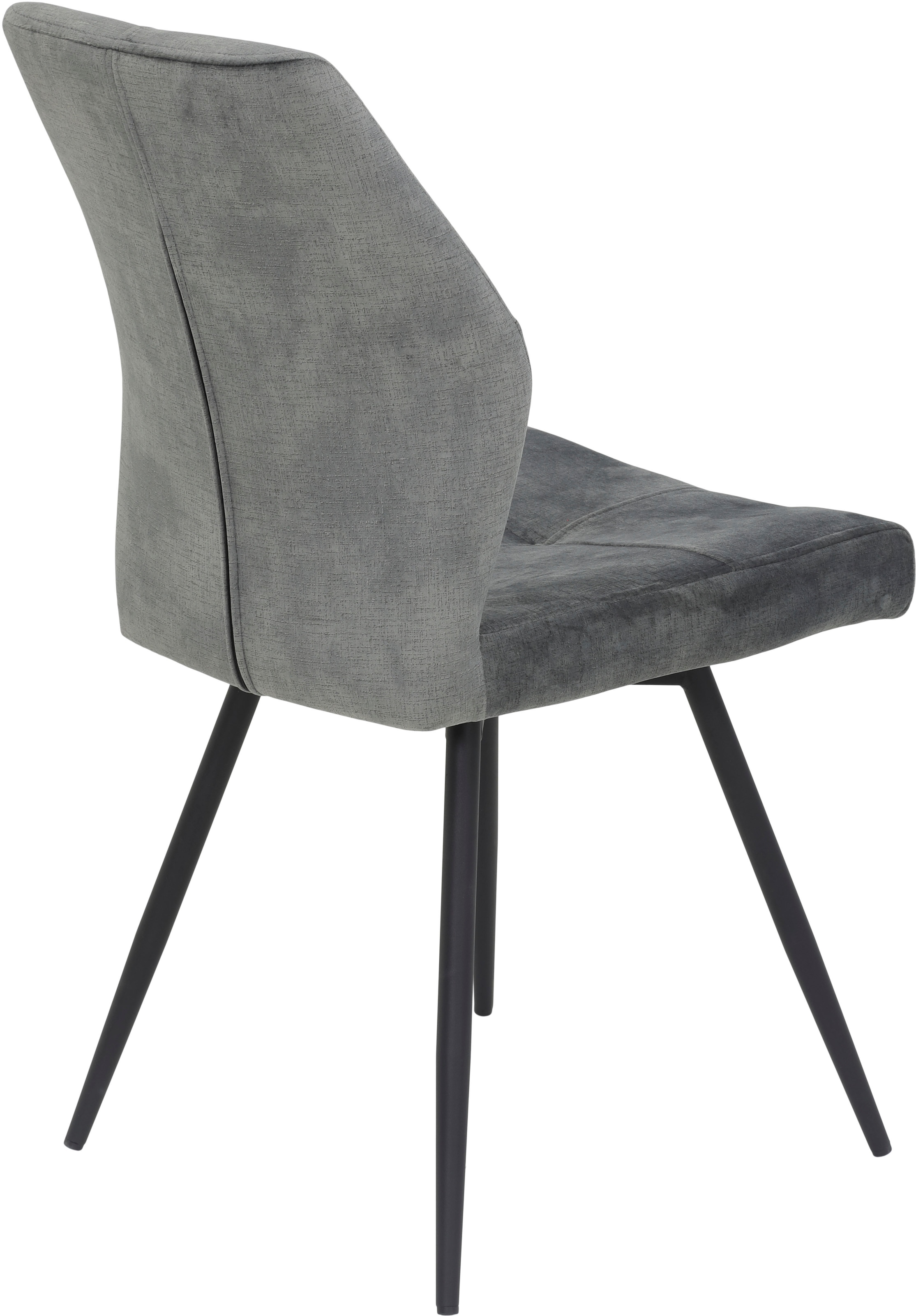 HELA 4-Fussstuhl »ALLY« (Set) 2 Stk. Microfaser VINTAGE | Polyester 4-Fuss, 360° drehbar, gepolstert, Vintage Velvet mit Steppnähten