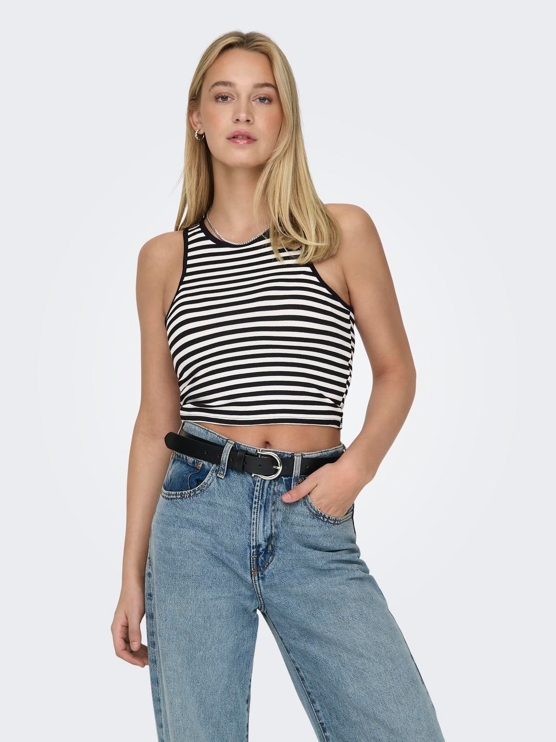 ONLY Crop-Top »ONLBELIA S/L CROP TOP CS JRS 2PACK«, (Packung, 2 tlg.)