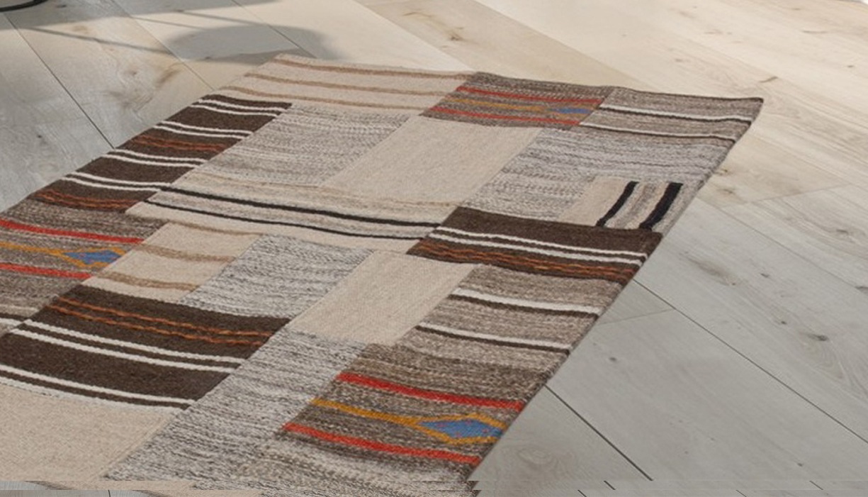 Image of Kayoom Teppich "Radical 220" rechteckig 15 mm Höhe Handgewebter Jacquard-Kilim, hochwertige Materialmischung