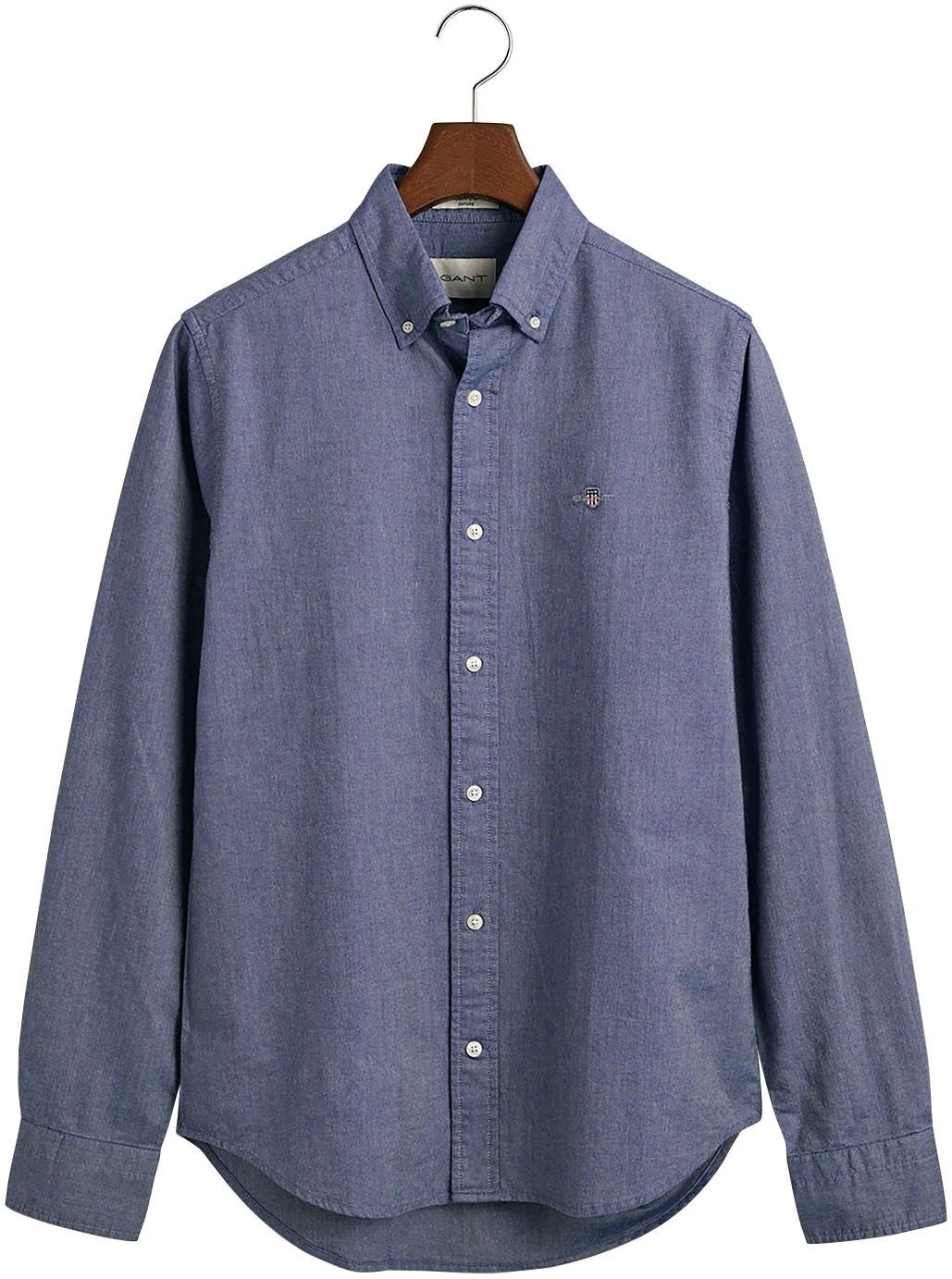Gant Langarmhemd »Slim Fit Oxford Hemd strukturiert langlebig dicker«, Oxford Hemd Slim Fit