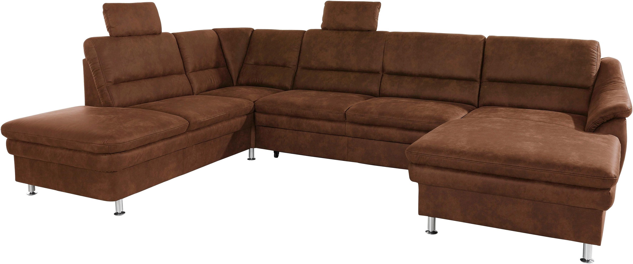 sit&more Wohnlandschaft »Cardoso U-Form«, mit Federkern und Kopfstützen, mit Bettfunktion und Relaxfunktion