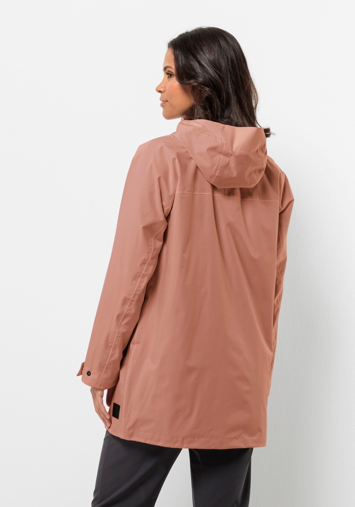 Jack Wolfskin Funktionsjacke »MAINKAI LONG JKT W«, mit Kapuze