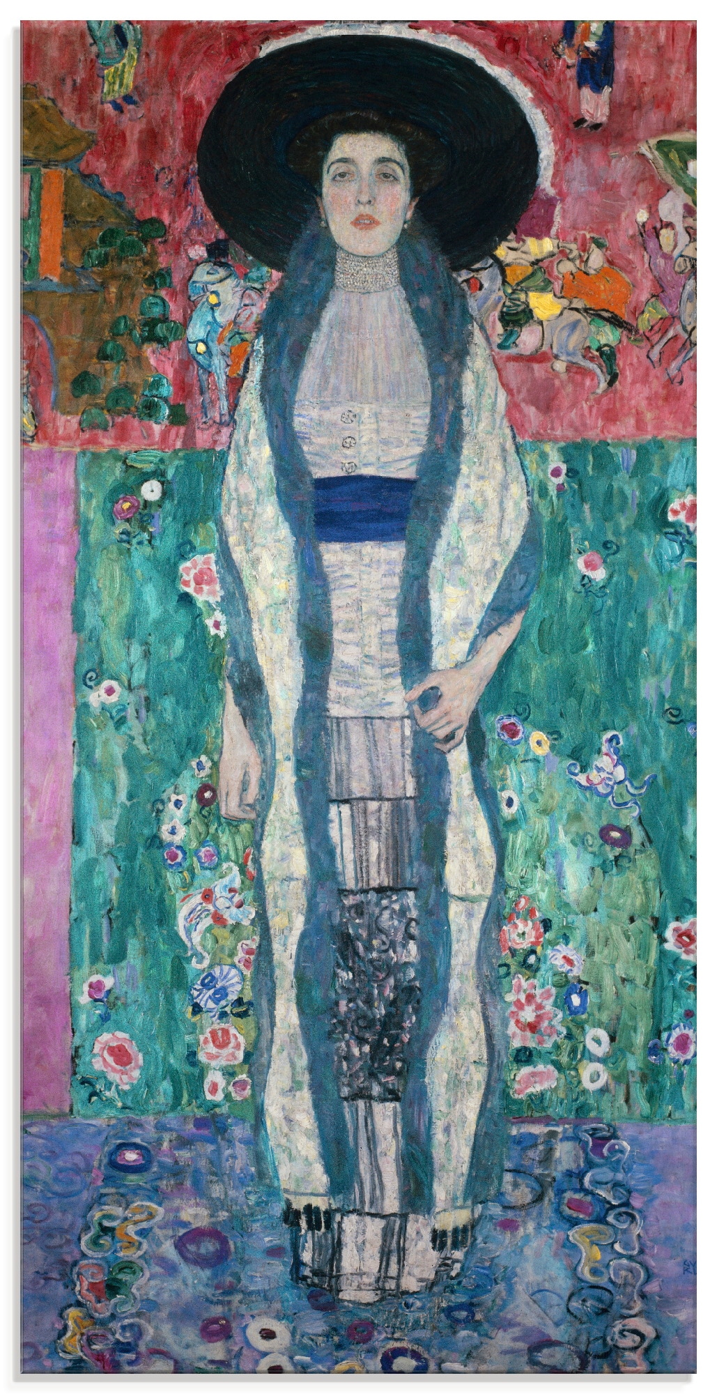 Glasbild »Bildnis Adele Bloch-Bauer II. 1912«, Frau, (1 St.), in verschiedenen Grössen