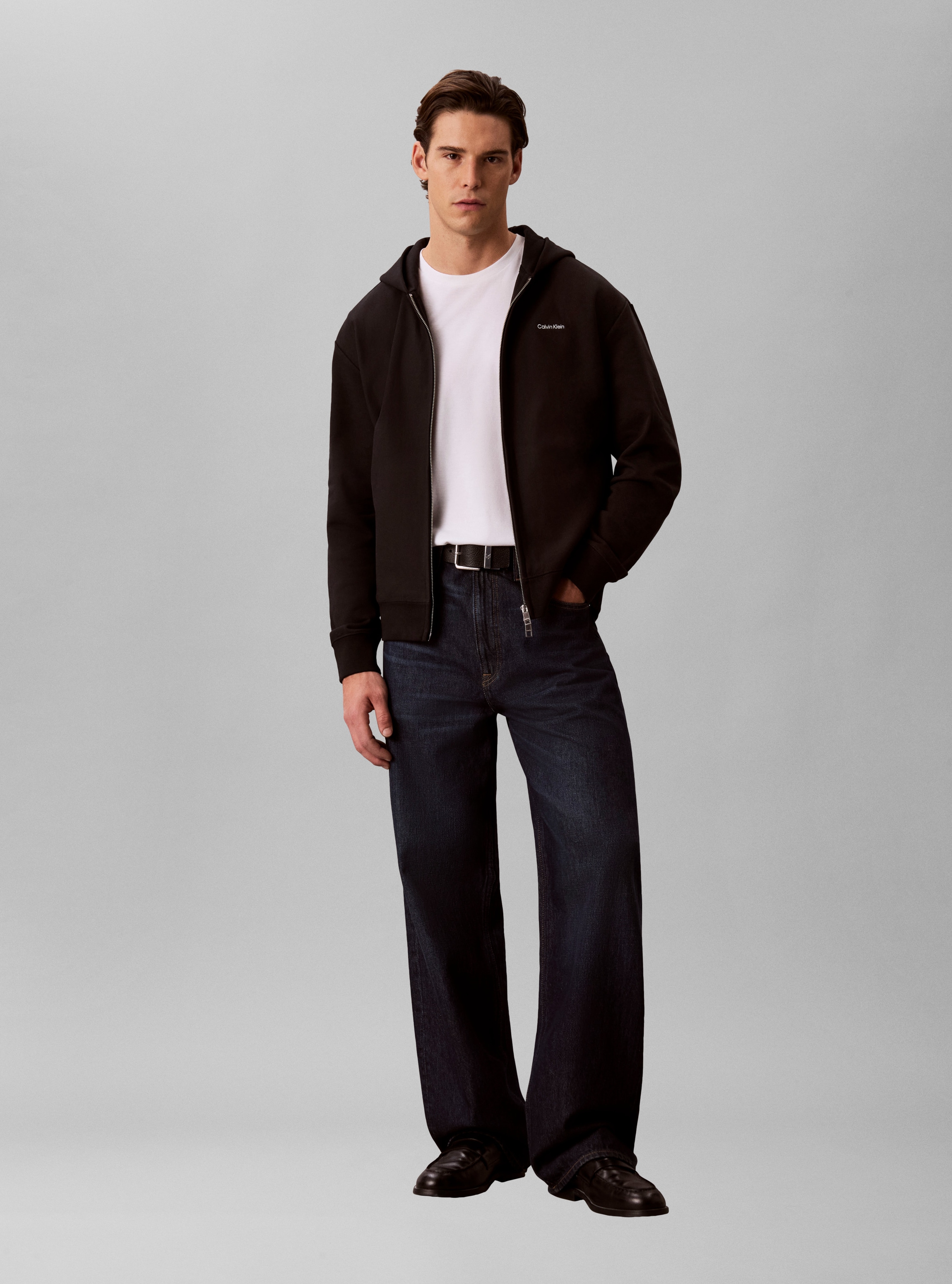 Calvin Klein Jeans Kapuzensweatjacke Regular Fit, 2-Wege-Zipper