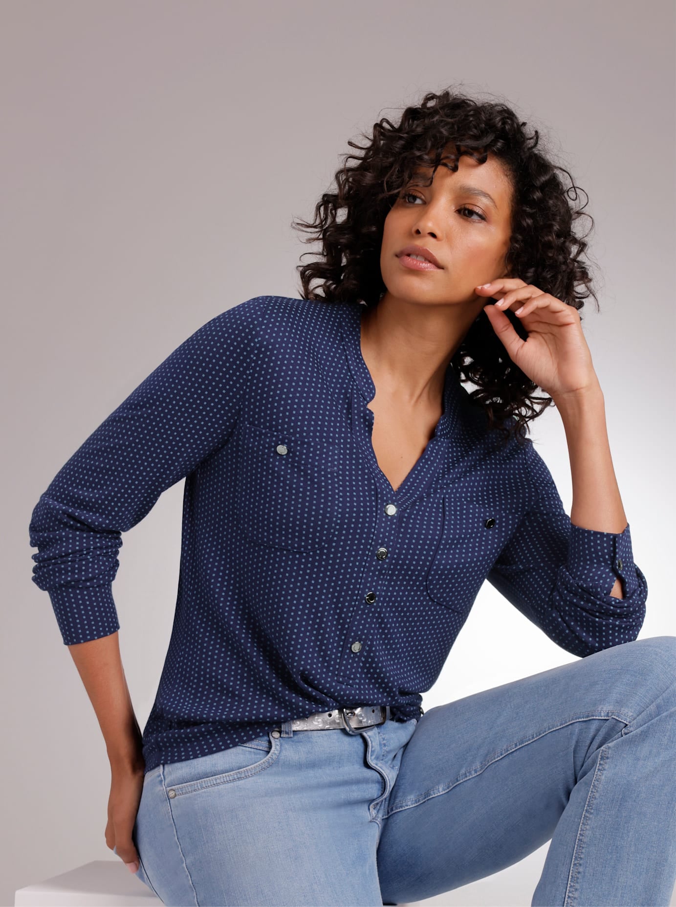 Image of CREATION L PREMIUM Blusenshirt "Modal-Shirtbluse" 1 tlg.