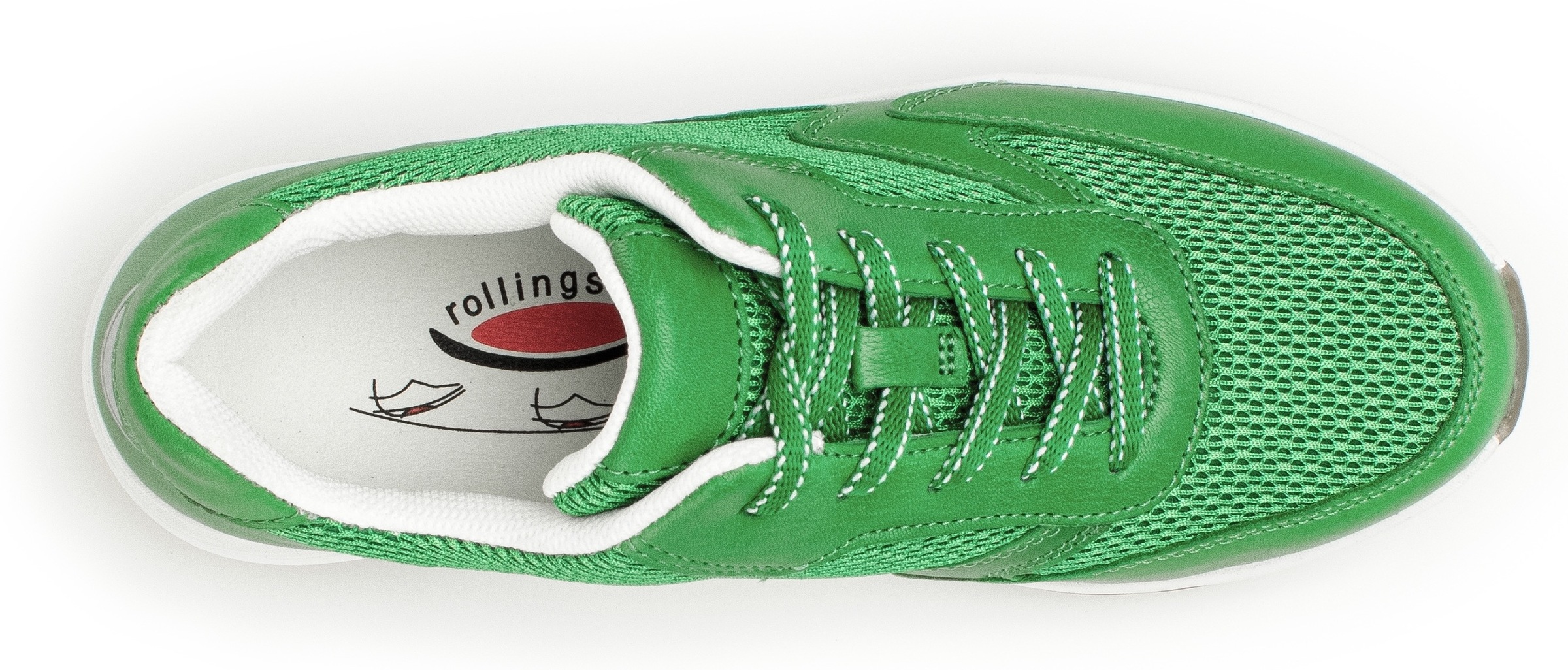 Gabor Rollingsoft Keilsneaker, mit recyceltem Fussbett, Freizeitschuh, Halbschuh, Schnürschuh