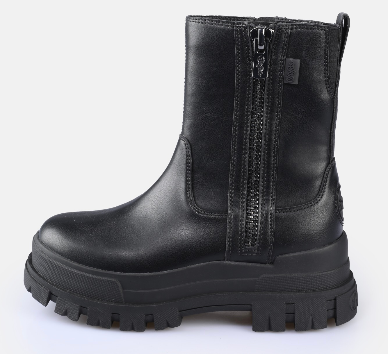 Buffalo Bottes de motard »Aspha Bootie Zip«  bottines à plateforme, bottines avec semelle intérieure en mousse à mémoire de forme