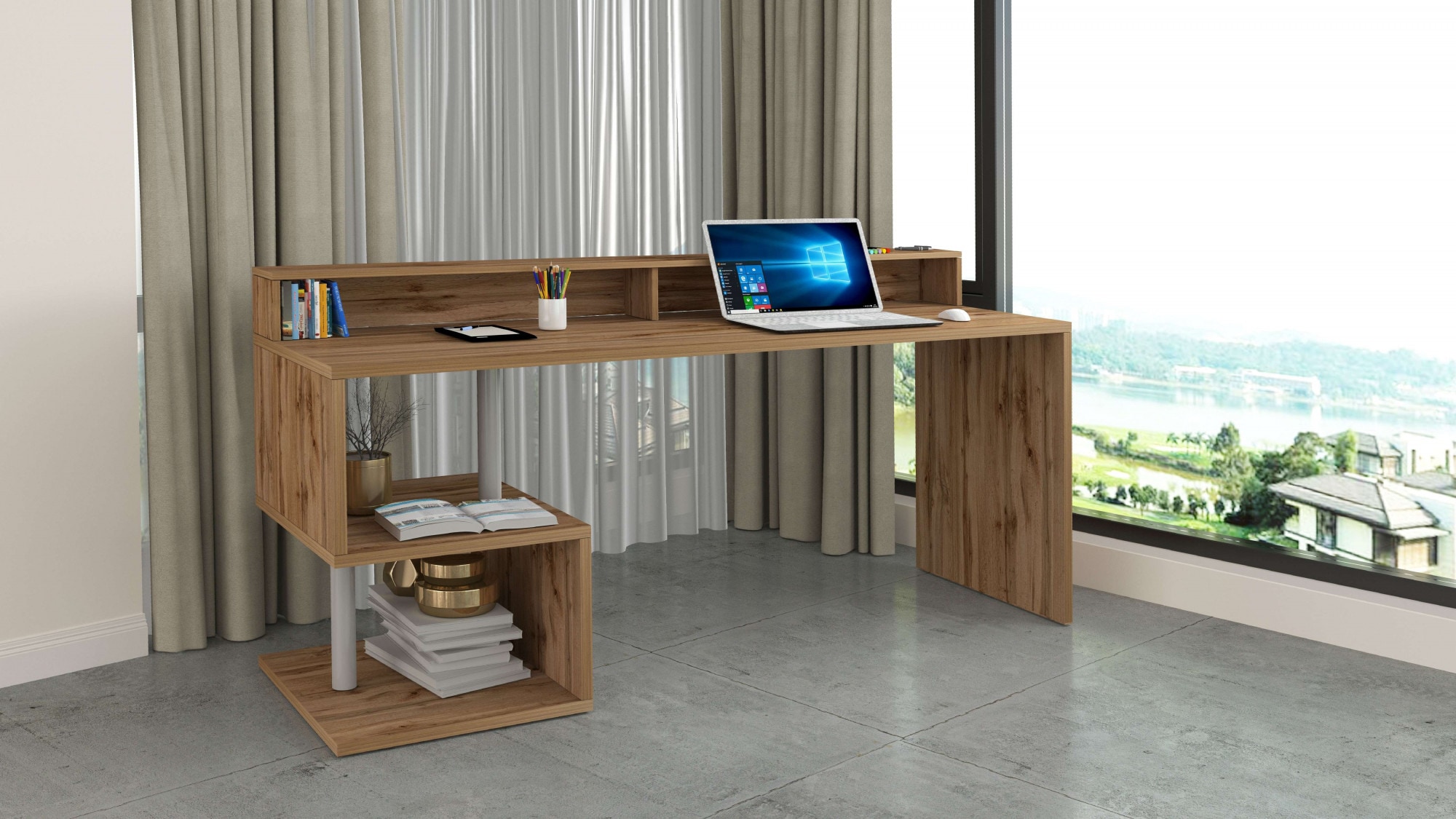 INOSIGN Schreibtisch »Esse, modernes Design«, in verschiedenen Breiten, mit und ohne Monitoraufsatz, Made in Italy