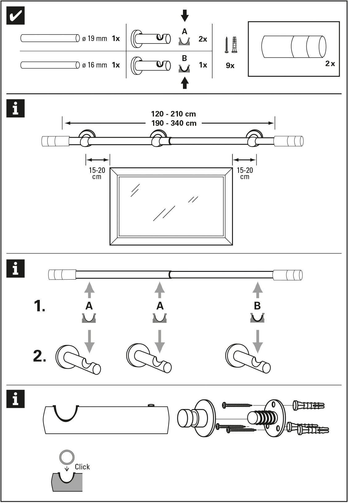 1-Lauf Metall«, »Gardinenstangen kaufen Gardinenstange jetzt Set ausziehbar, GARDINIA läufig-läufig, 1