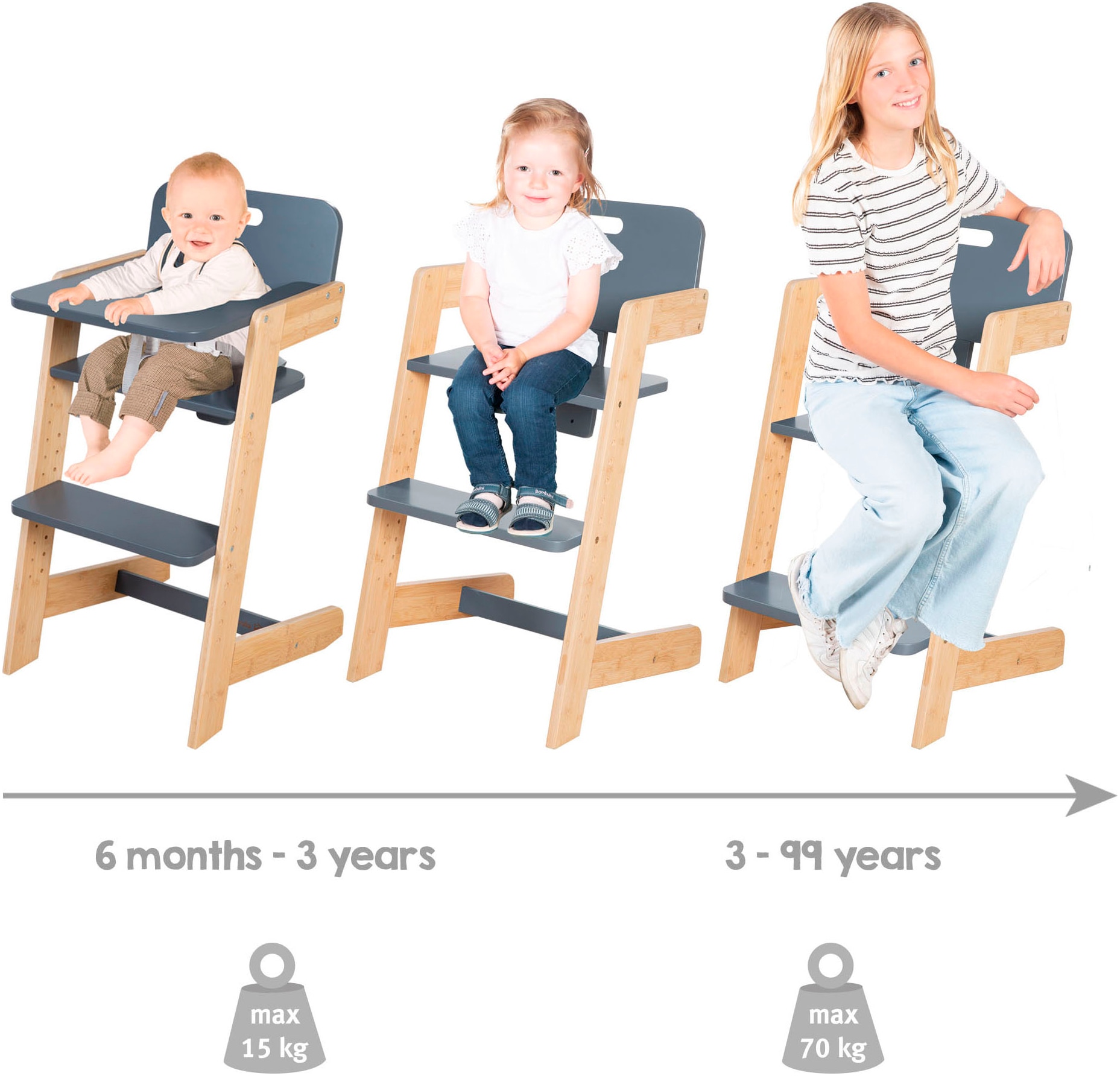 roba® Chaise haute »Lernturm Nature Up« ()
