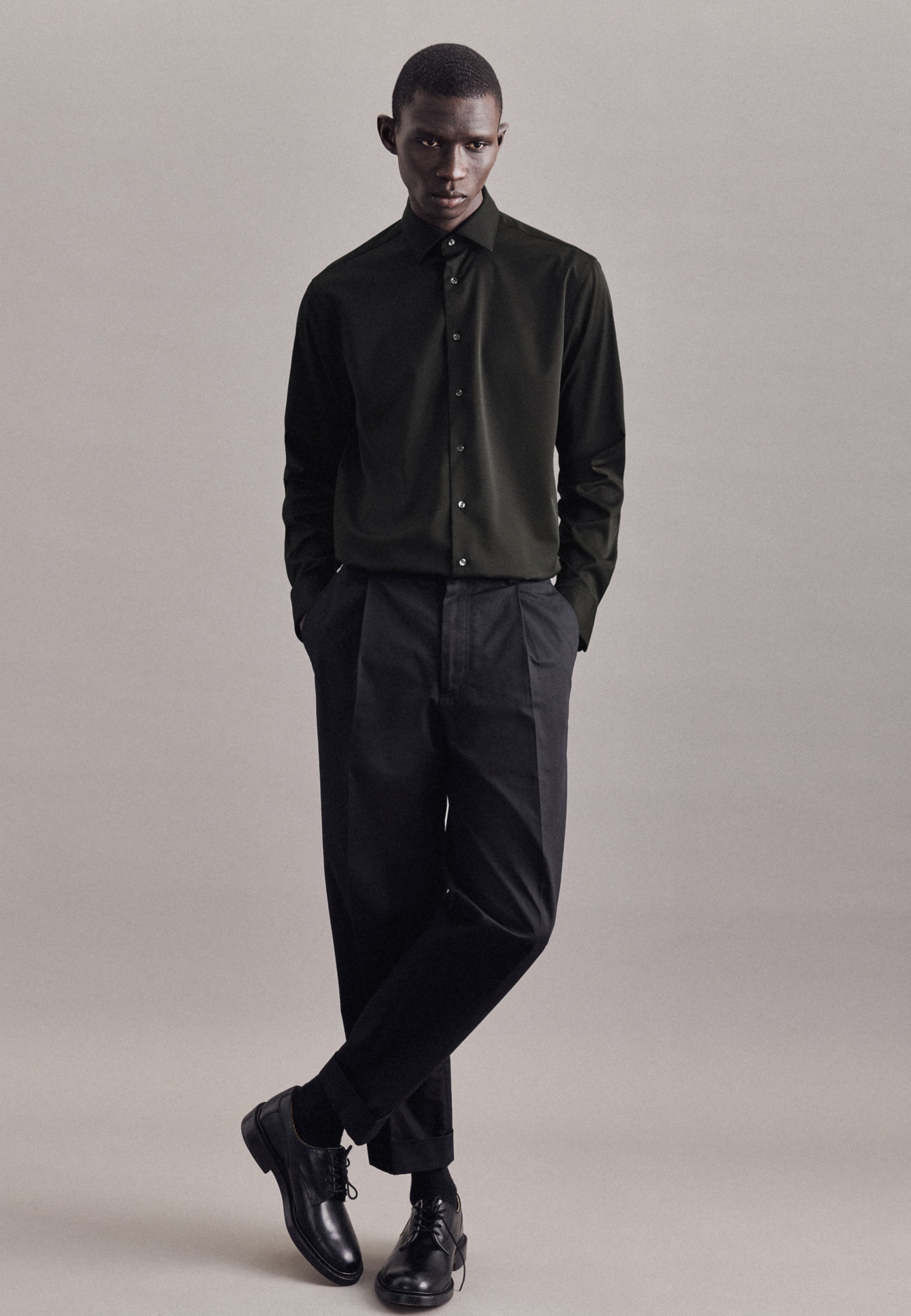 seidensticker Businesshemd »Schwarze Rose« Regular 1/1 Kentkragen Uni