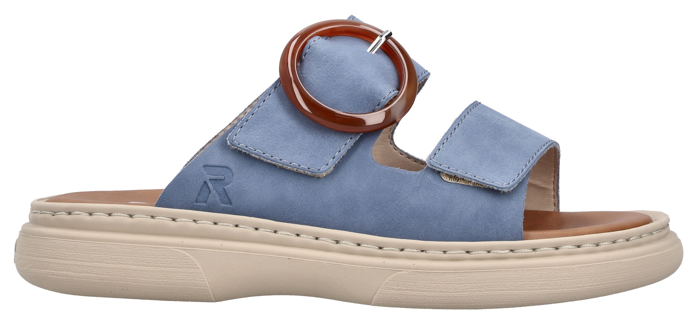 Rieker Pantolette  chaussure d'été, chausson, chaussure de plage avec bride velcro