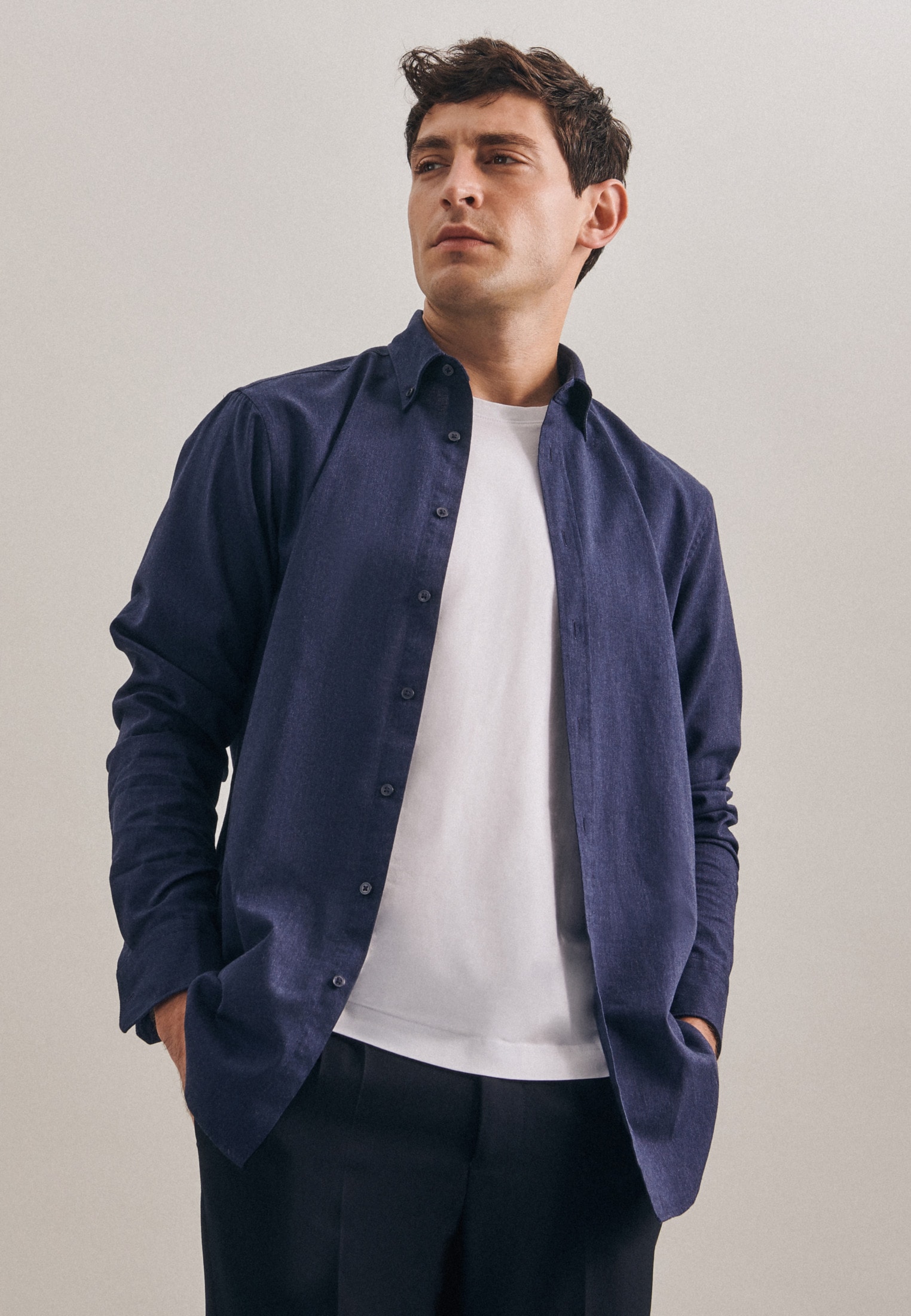 Image of seidensticker Businesshemd »Regular«, Regular Langarm Button-Down-Kragen Uni bei Ackermann Versand Schweiz