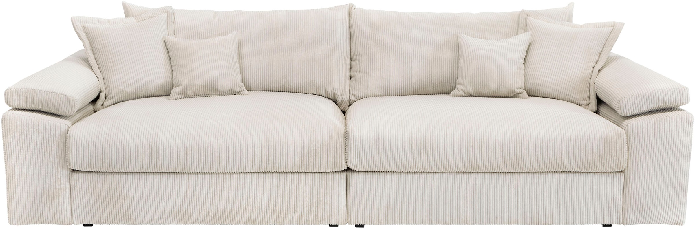Home affaire Canapé Big »Soft&Cosy XXL, B: 303 cm - OTTO. Verlässliche Qualität.« Mega-Sofa, Cord oder Chenille-Struktur, mit Federkern & 4 Zierkissen