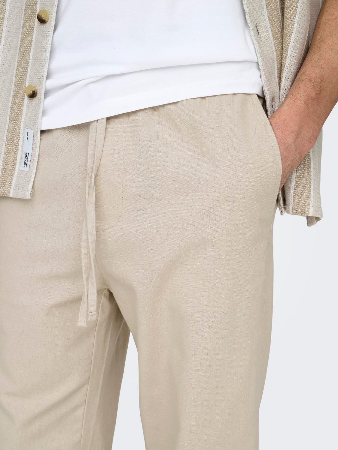 ONLY & SONS Trainingshose »ONSSINUS LOOSE 0007 COT LIN PANT NOOS«