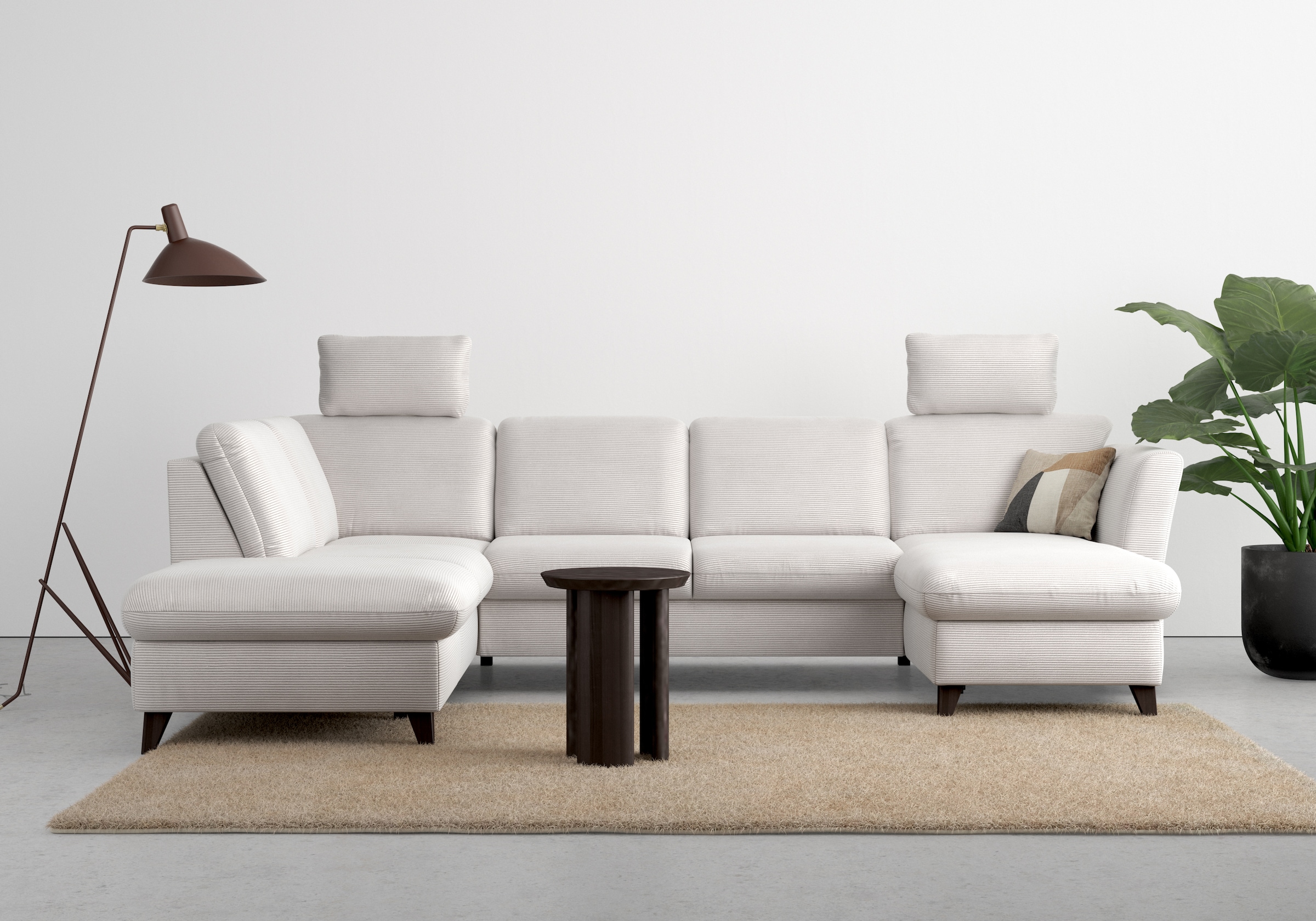 Home affaire Wohnlandschaft »Trelleborg U-Form« wahlweise mit Bettfunktion und Bettkasten, inkl. Federkern-Polsterung