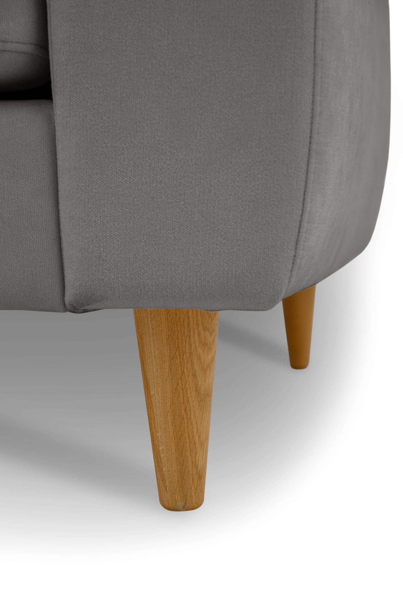 GOODproduct 3-places »Finnian« 212 cm, chenille, élégants pieds en bois massif