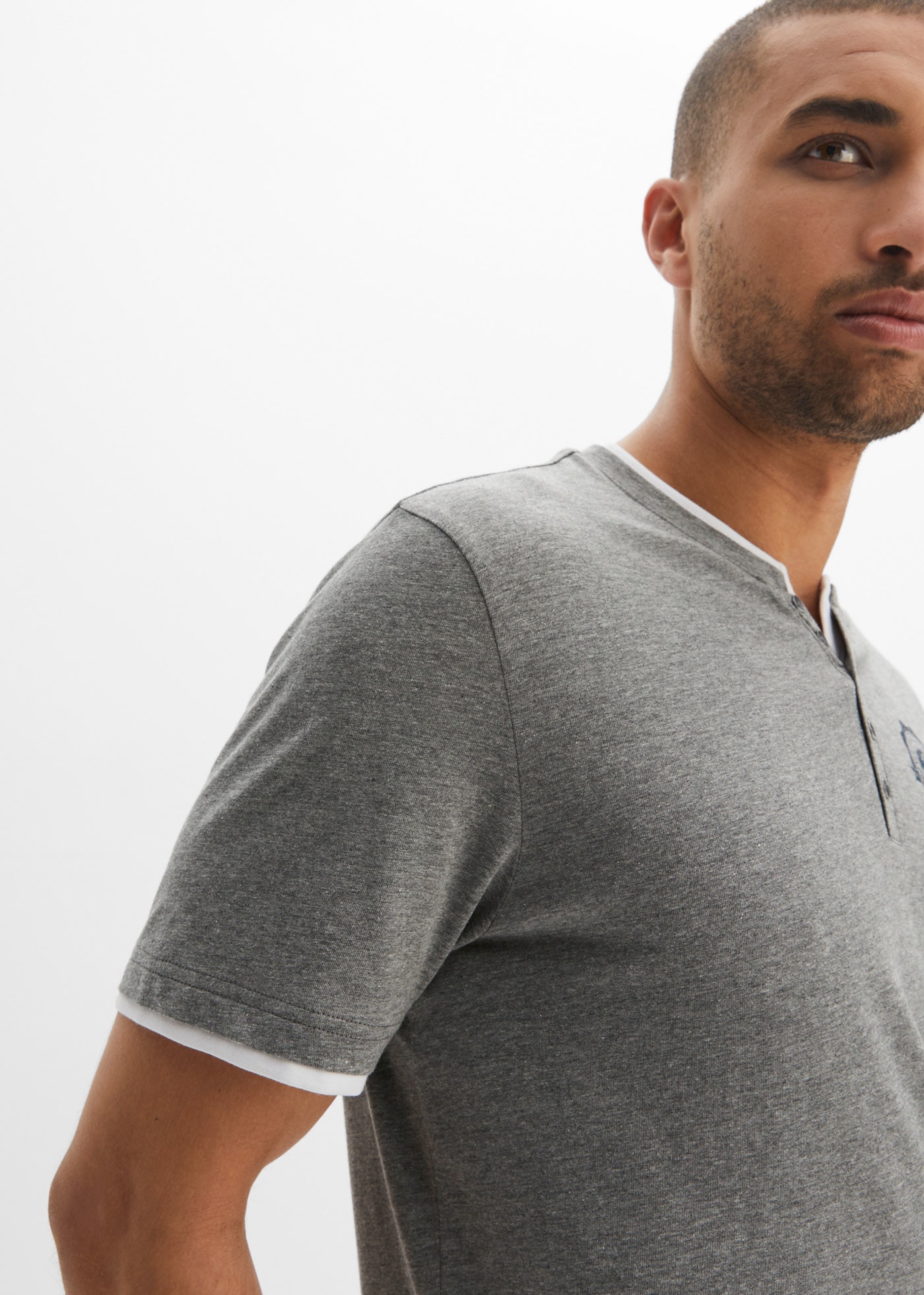 bonprix Henleyshirt Packung, 2, 2 Stk.