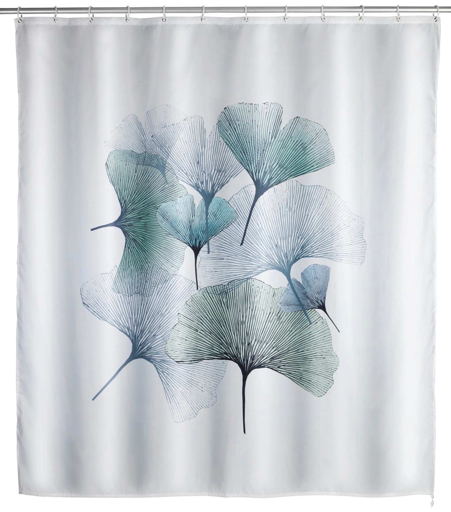 WENKO Duschvorhang »Ginko«, Höhe 200 cm, Textil (Polyester)
