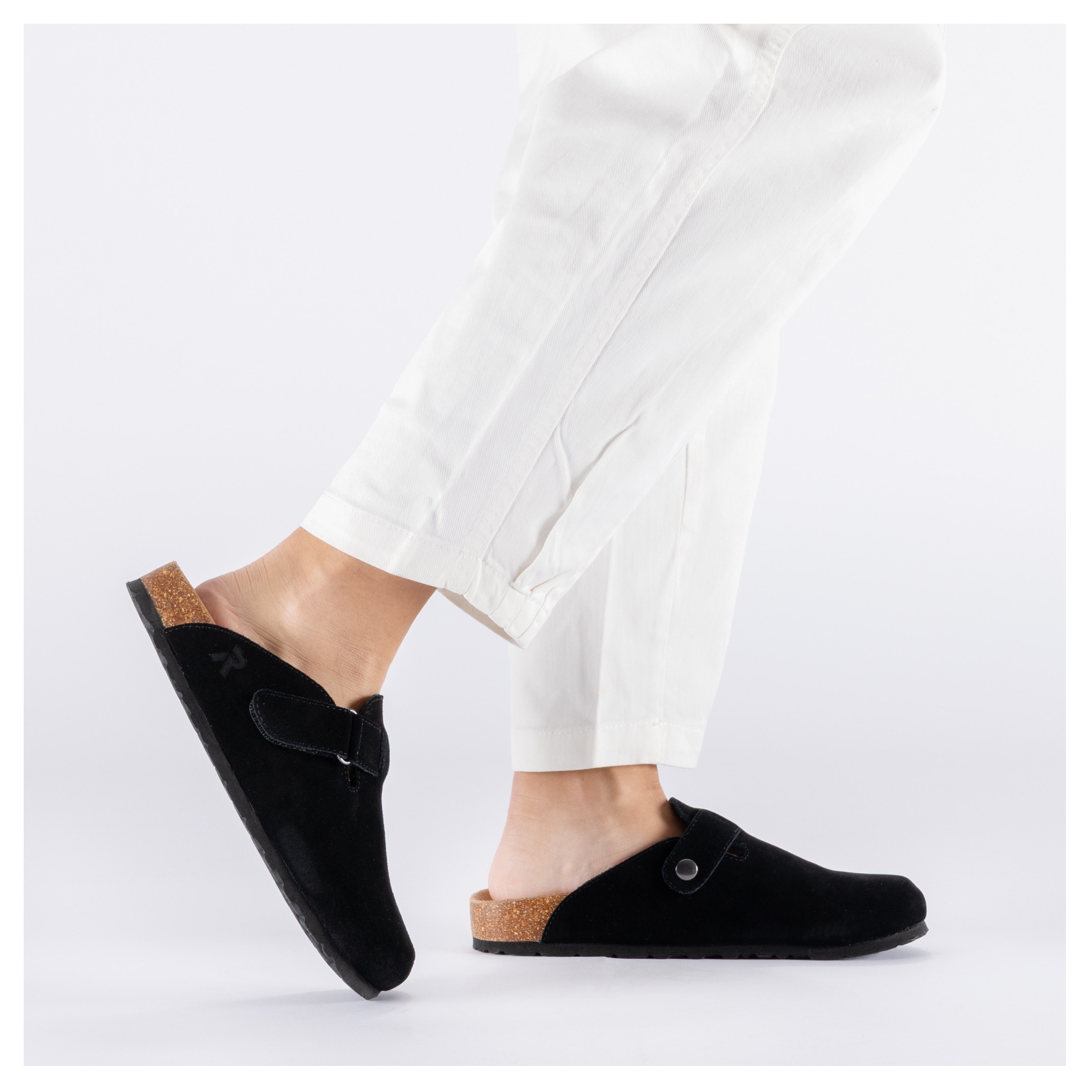 Rieker Sabot  mule, chausson, chaussure d'été avec bride velcro