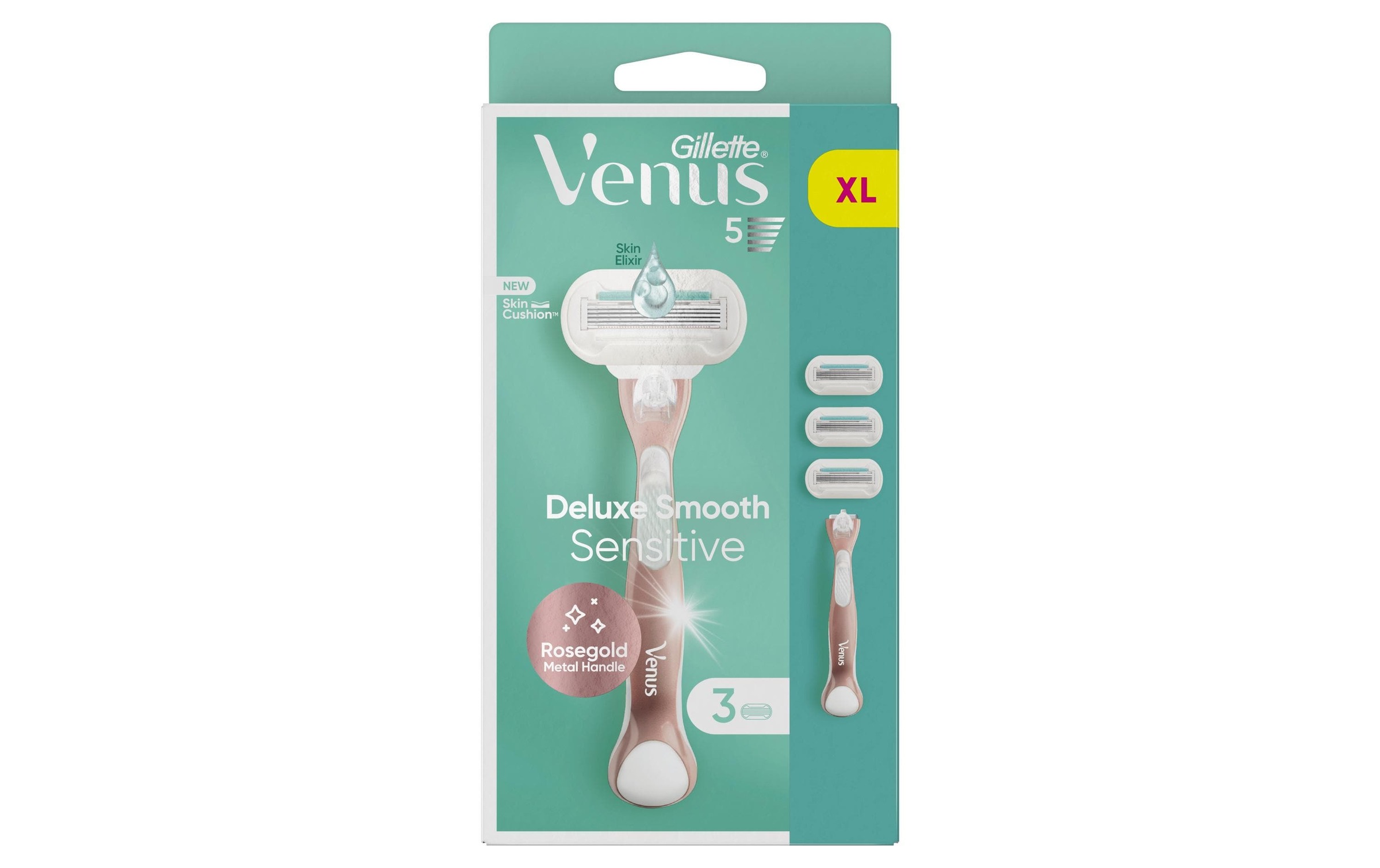 Gillette Venus Körperrasierer »Rasierer Deluxe Smooth Sensitive + 3 Klingen«