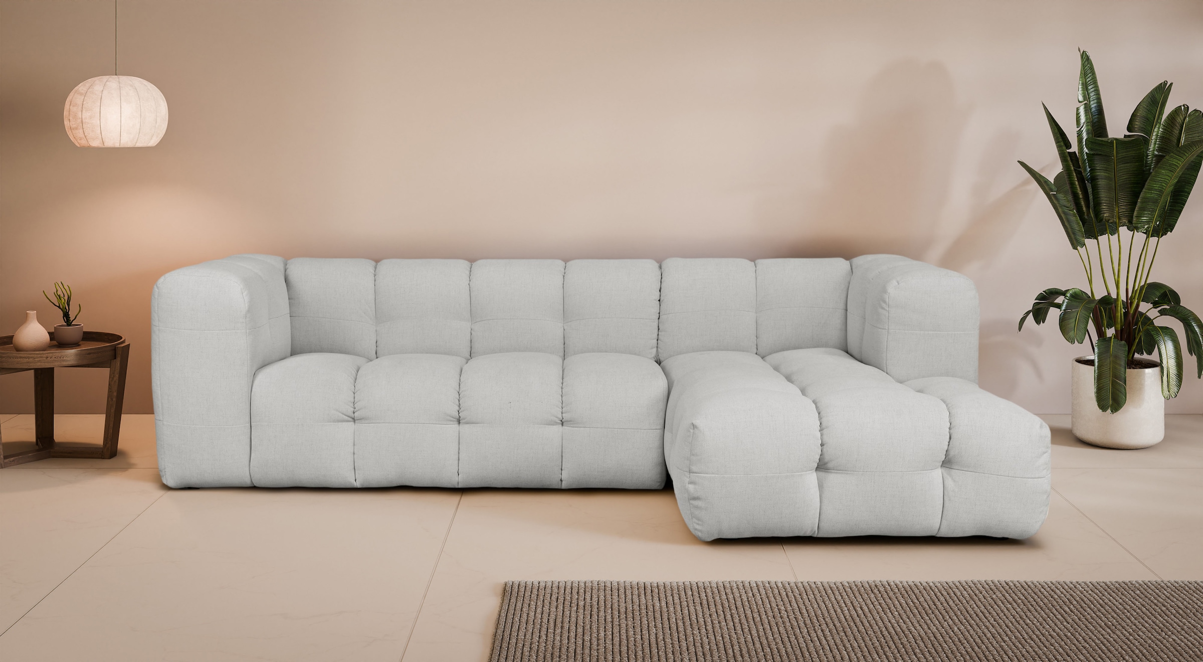 Image of LeGer Home by Lena Gercke Ecksofa "TALISHA L-Form Designersofa, moderne Steppung, B/T/H: 276/178/75 cm" aufwendig gepolstert, hoher Sitzkomfort