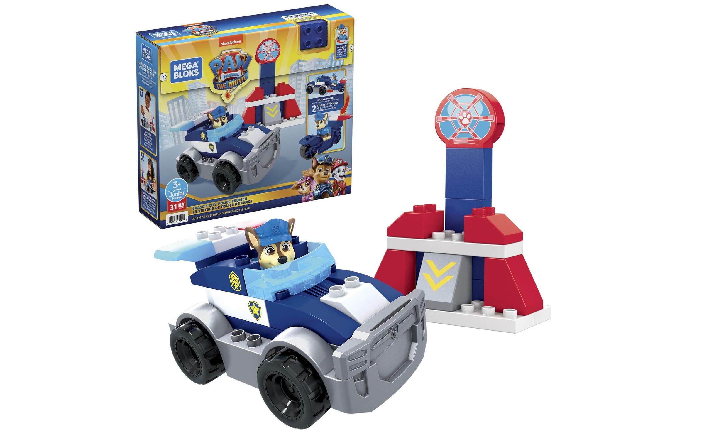 MEGA BLOKS Spielzeug-Auto »Paw Patrol Polizei Spielset«, (30 tlg.)