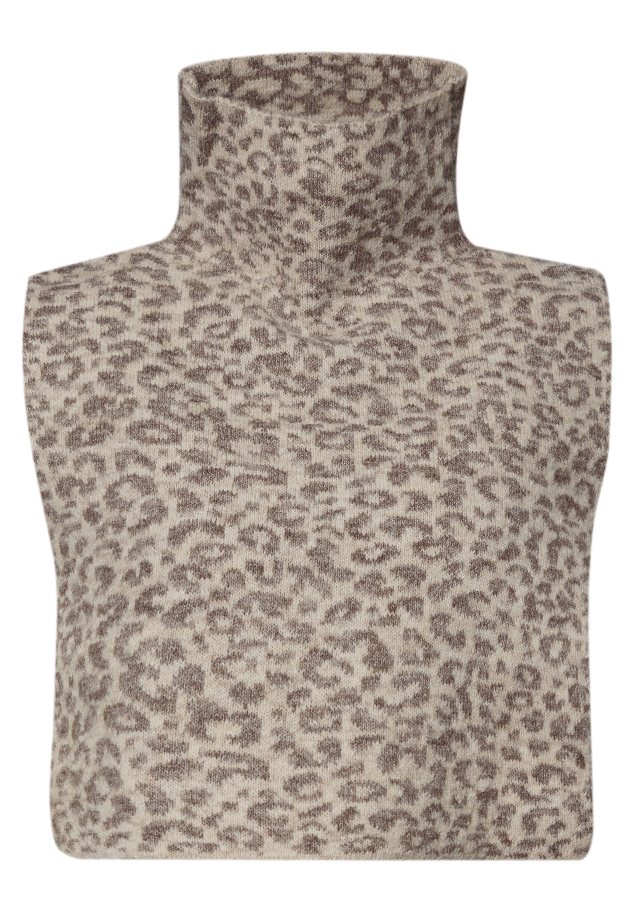 STREET ONE Pull-over Jacquard Kragen / Strickkragen mit Leo-Muster