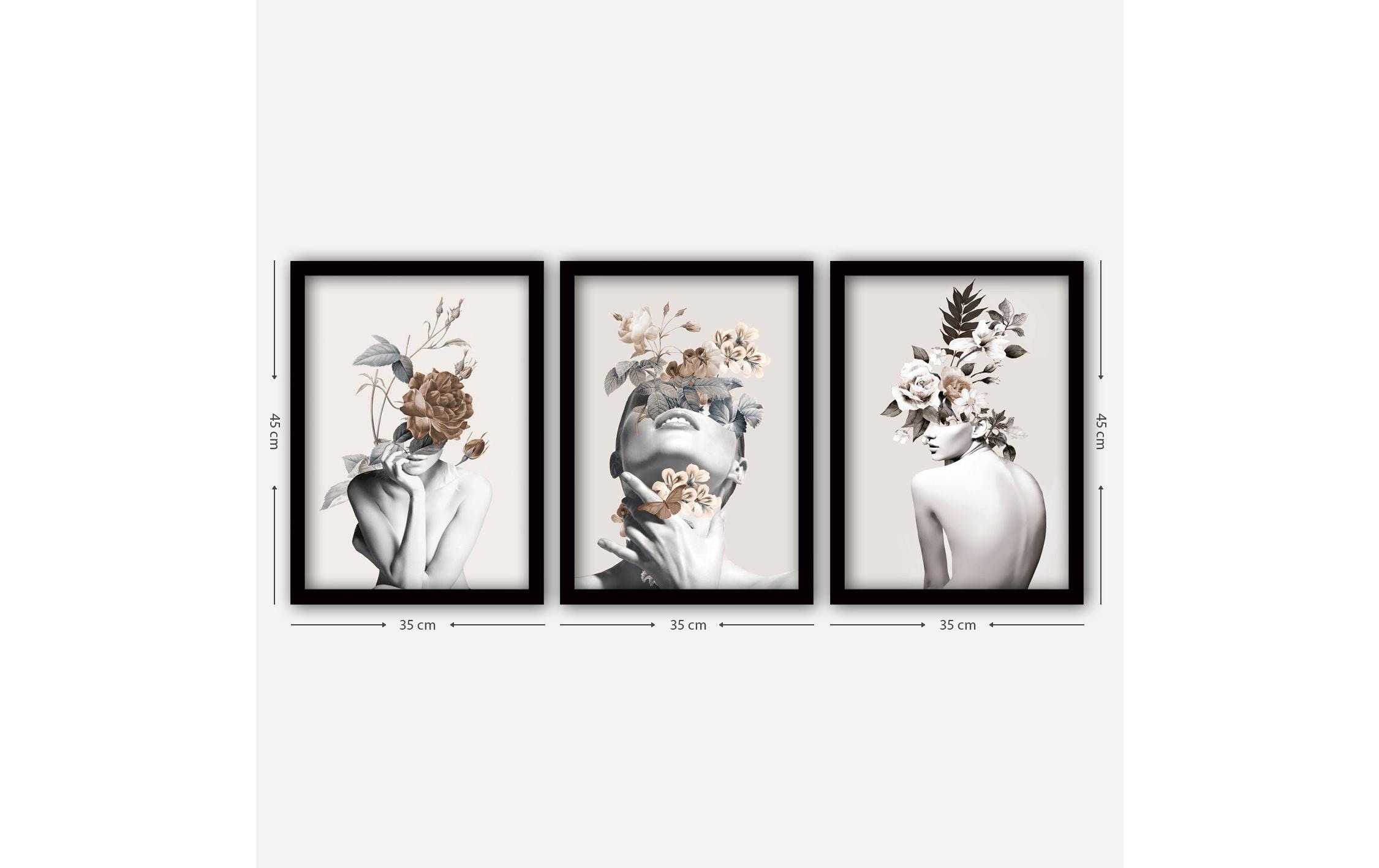   Fresque murale »Wallxpert Women 3 Stück, 35 x 45 cm«