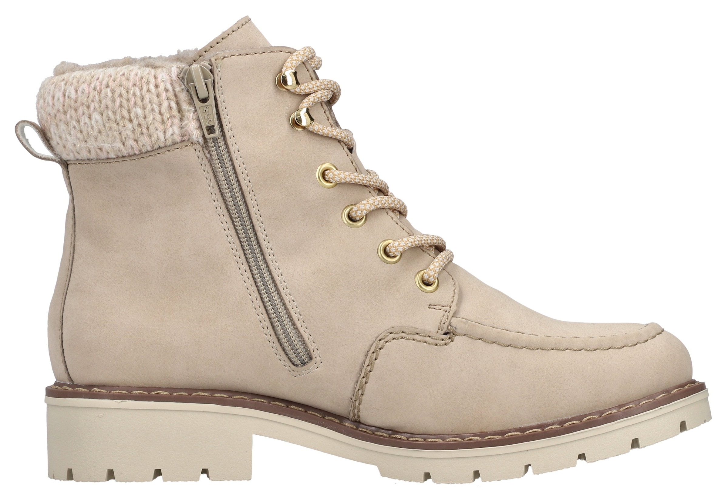 Rieker Winterstiefelette, Schnürboots, Winterboots, Blockabsatz, mit Innenreissverschluss
