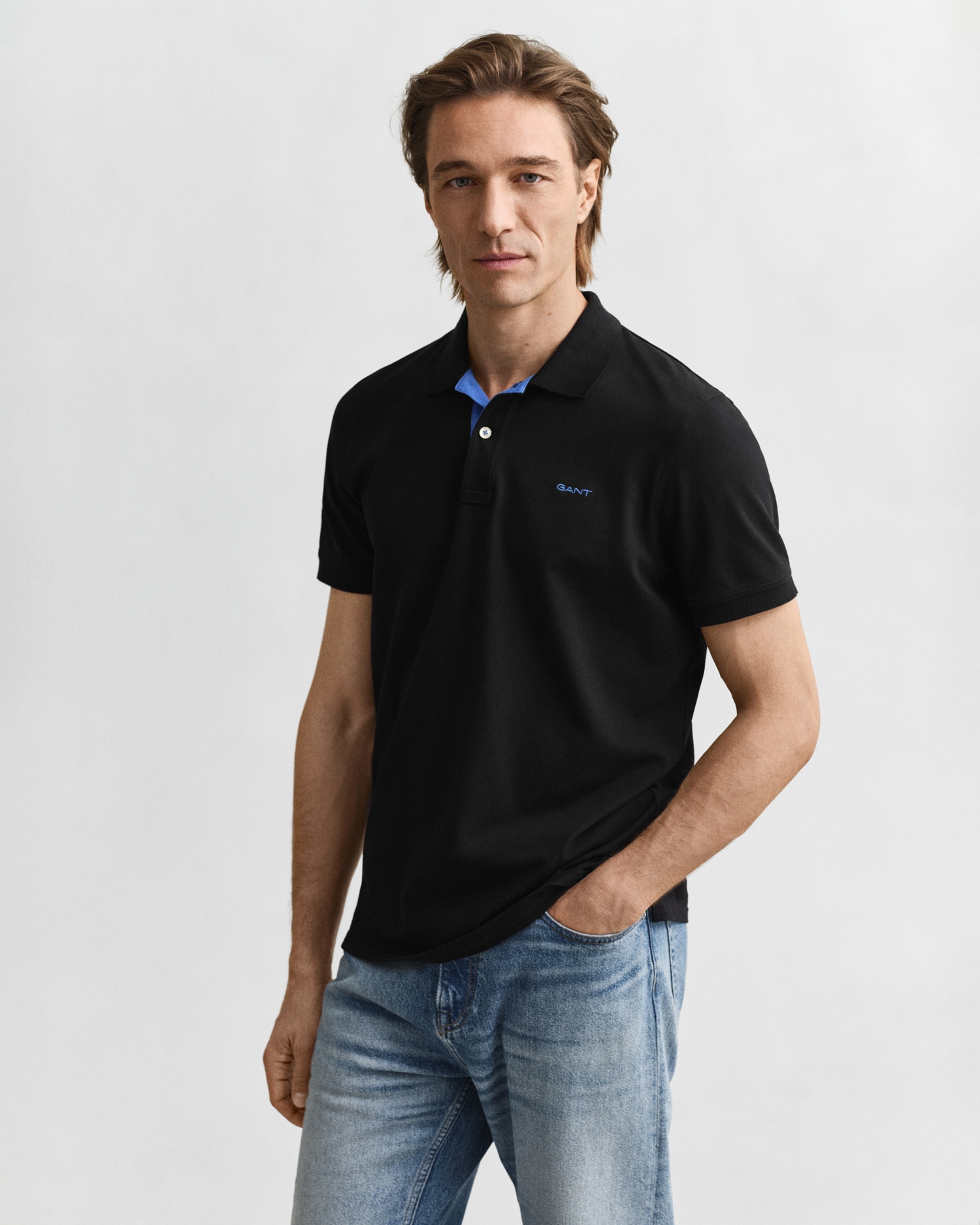 Image of Gant Poloshirt "REG CONTRAST PIQUE SS POLO" mit kontrastfarbenen Einsätzen