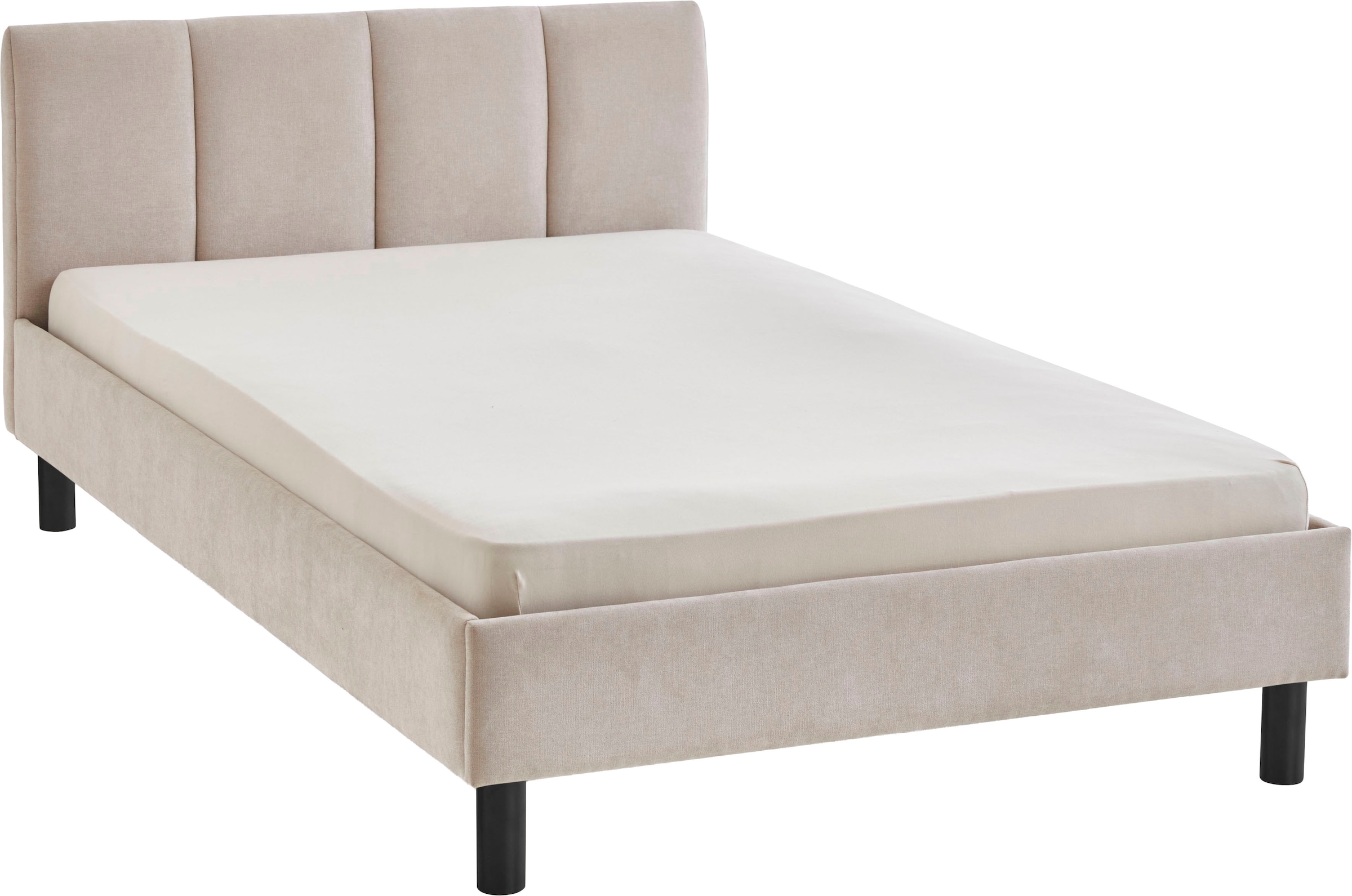 meise.möbel Lit rembourré »Joker, in verschiedenen Breiten und Farben erhältlich« wahlweise mit schwarzem oder eichefarbigem Holzfuss