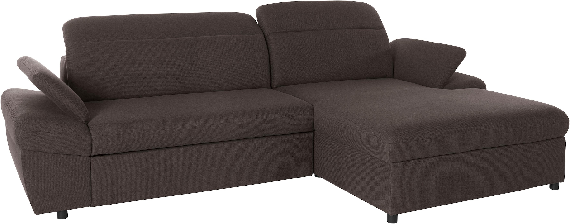 exxpo - sofa fashion Ecksofa »Kyoto, inkl. Kopfteil- und Armteilverstellung, hoher Sitzkomfort« wahlweise mit Bettfunktion und Bettkasten, hochwertige Bezüge, L-Form