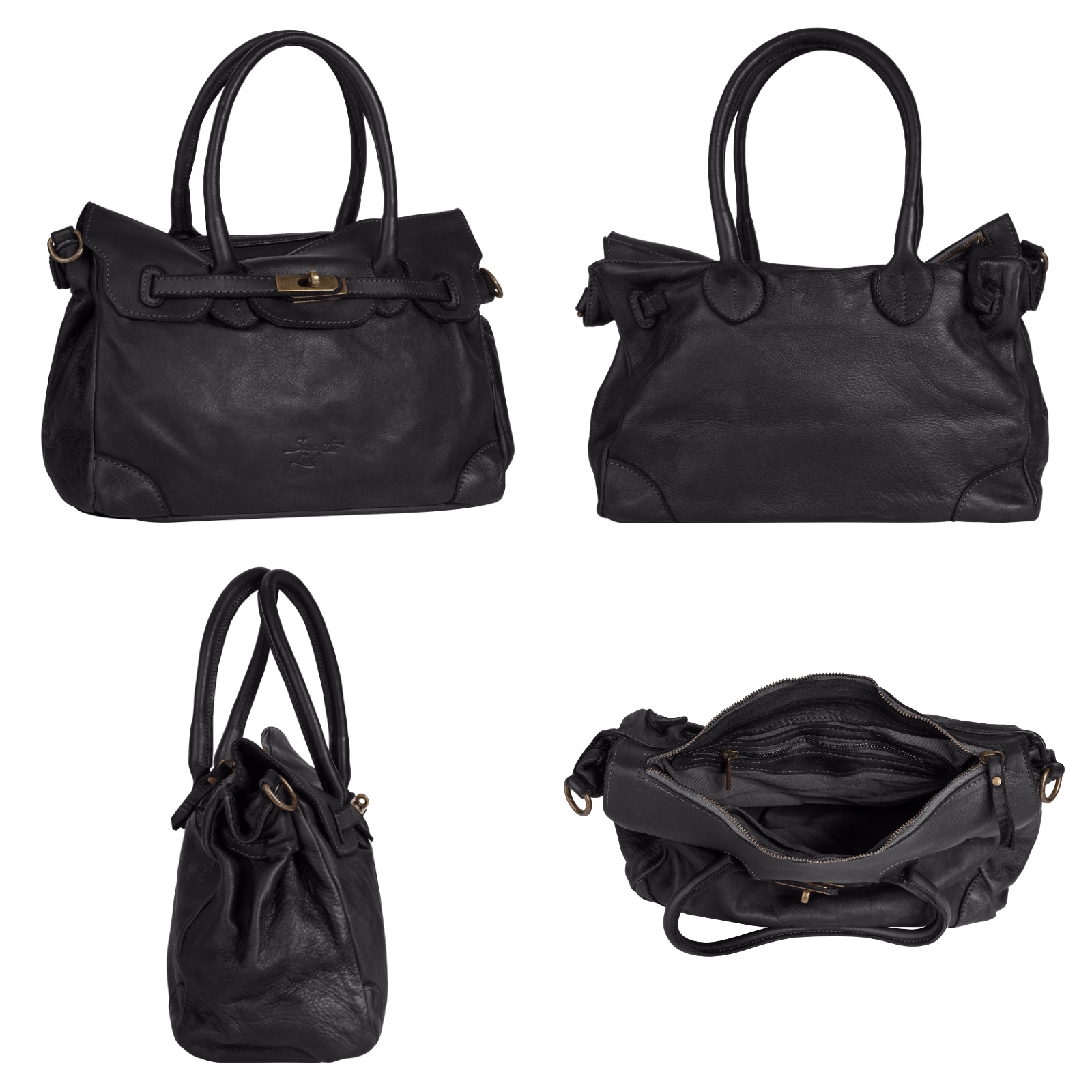 Samantha Look Shopper, echt Leder, Made in Italy