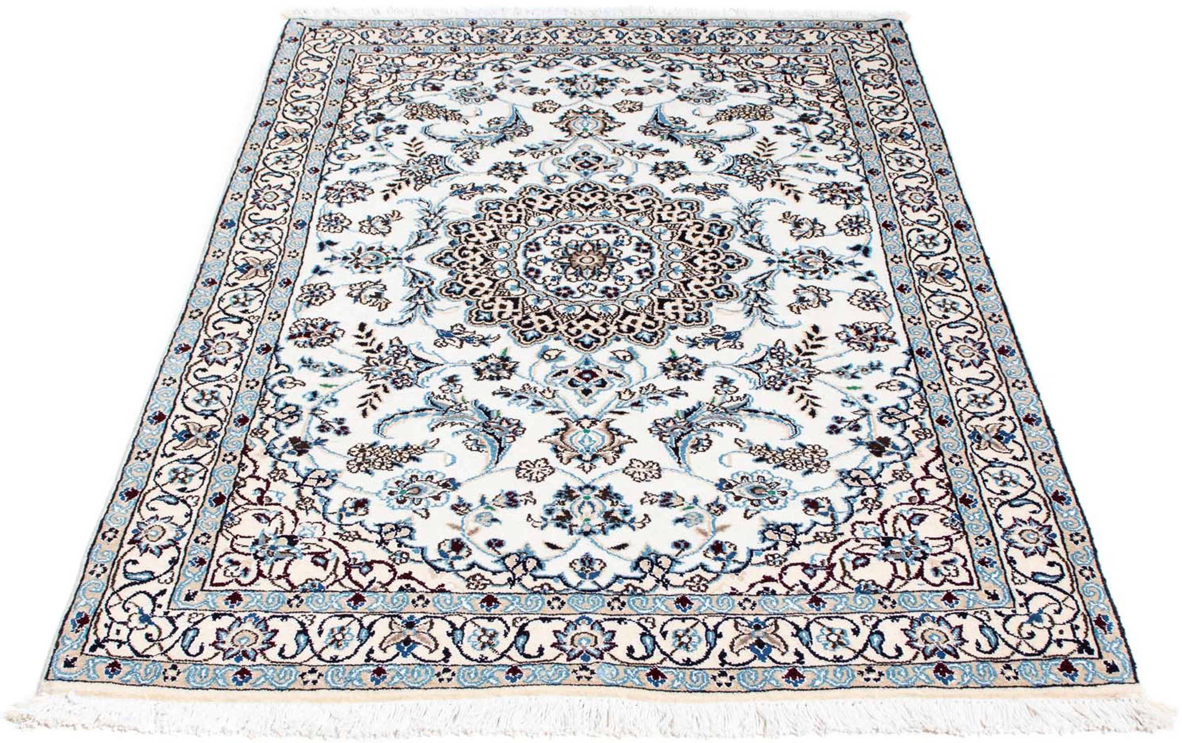 Image of morgenland Orientteppich »Perser - Nain - Royal - 172 x 110 cm - beige«, rechteckig, 10 mm Höhe, Wohnzimmer, Handgeknüpft, Einzelstück mit Zertifikat bei Ackermann Versand Schweiz