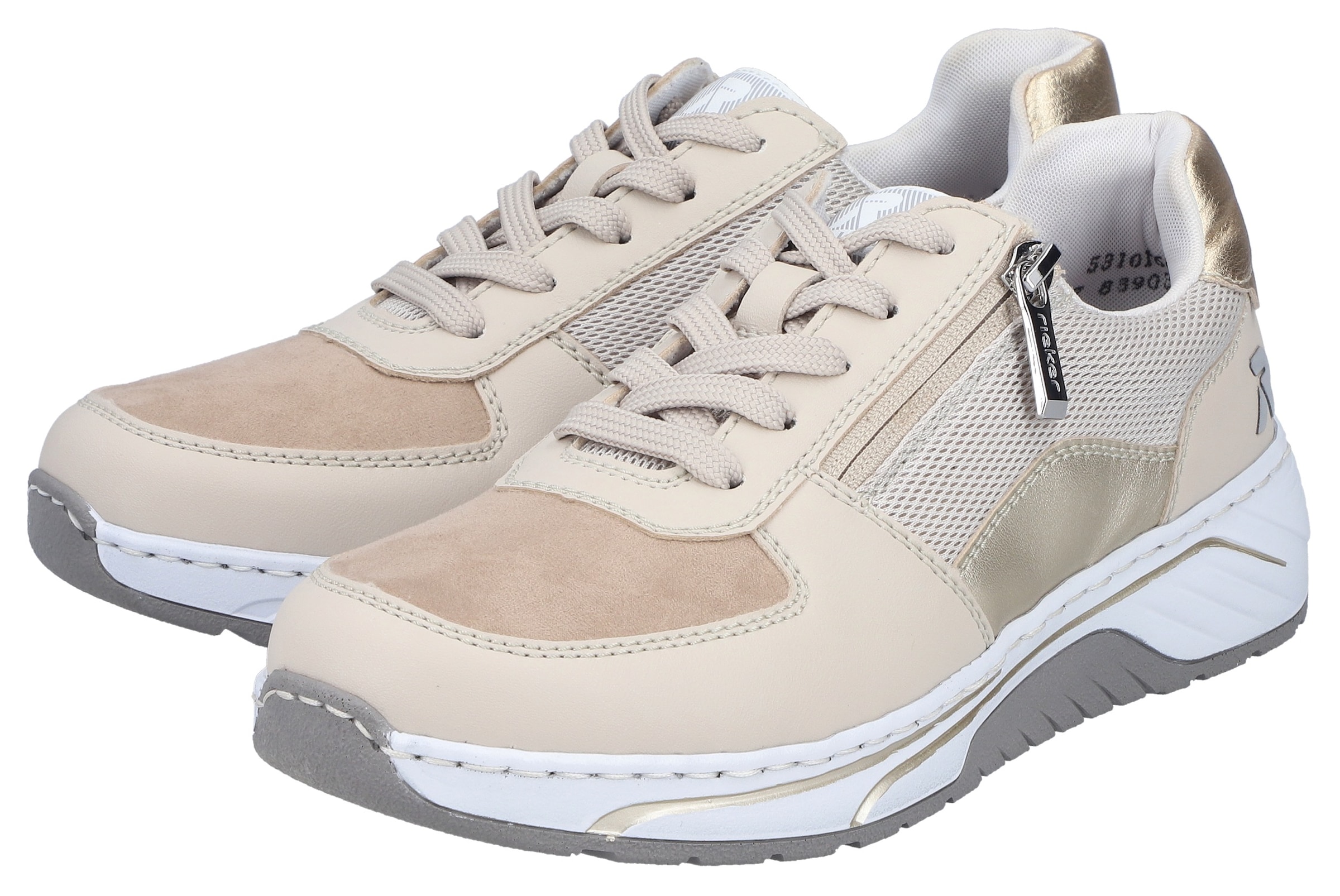 Rieker Sneakers  chaussure à lacets, chaussure basse, sneaker décontracté avec fermeture éclair