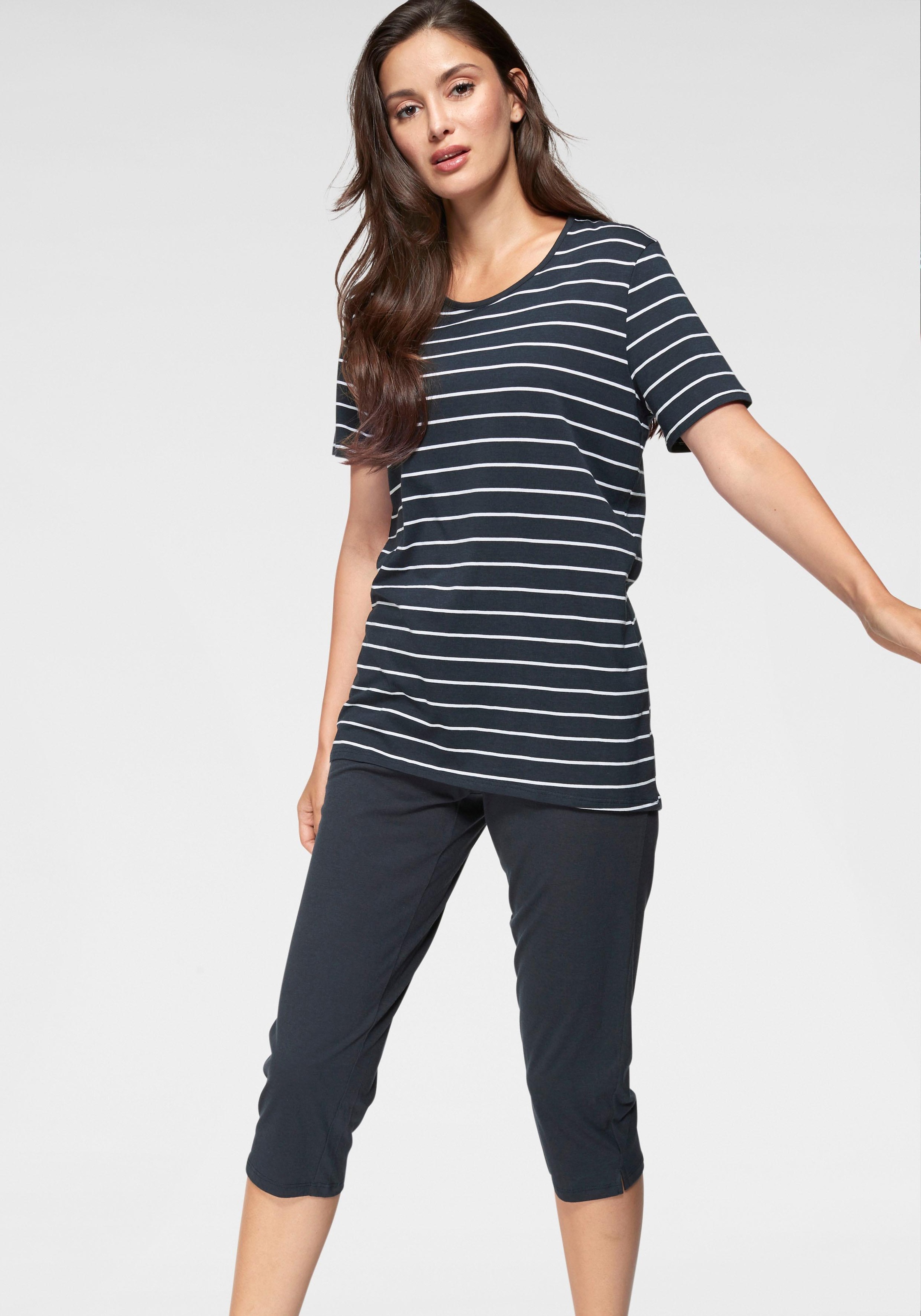 Image of Schiesser Capri-Pyjama, mit klassischem Streifenmuster bei Ackermann Versand Schweiz