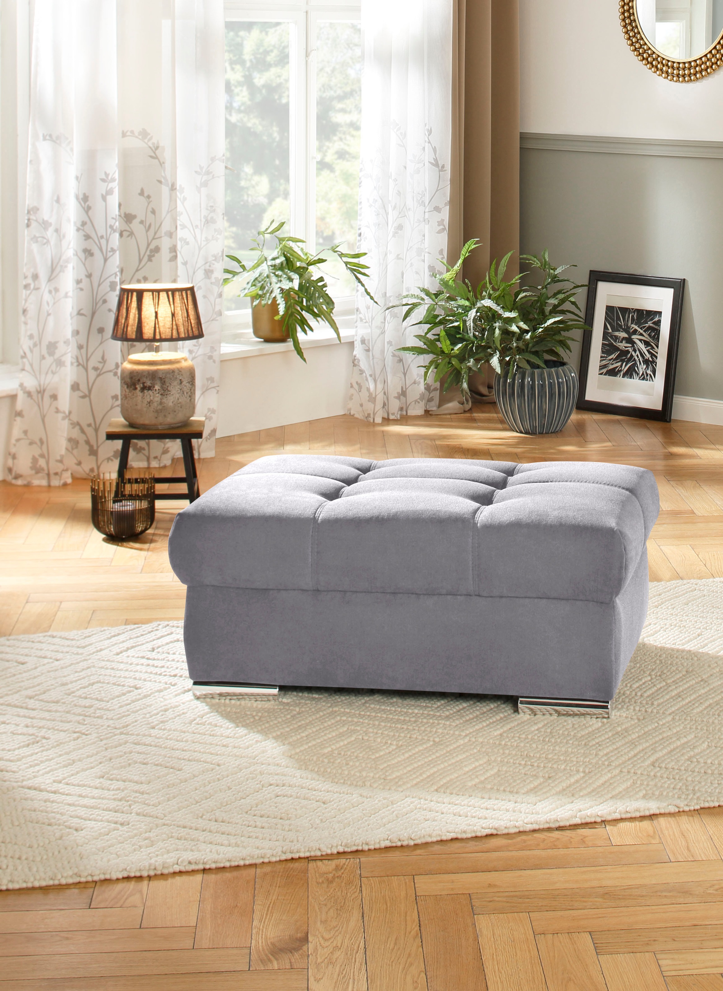 Image of DELAVITA Hockerbank »Lotus Luxus«, mit besonders hohem Sitzkomfort, belastbar bis ca. 140 kg, wahlweise mit Stauraum bei Ackermann Versand Schweiz