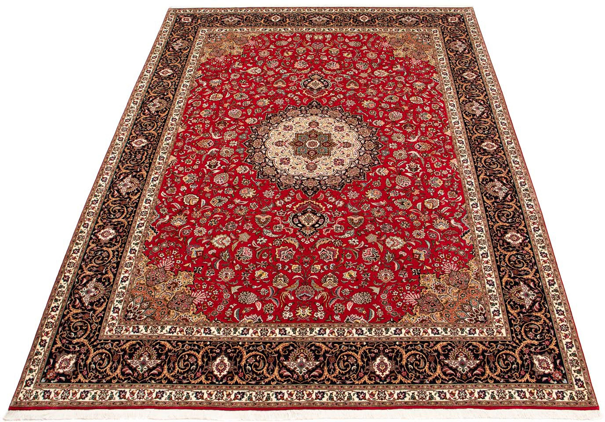 Image of morgenland Orientteppich »Perser - Täbriz - Royal - 405 x 302 cm - rot«, rechteckig, 7 mm Höhe, Wohnzimmer, Handgeknüpft, Einzelstück mit Zertifikat bei Ackermann Versand Schweiz