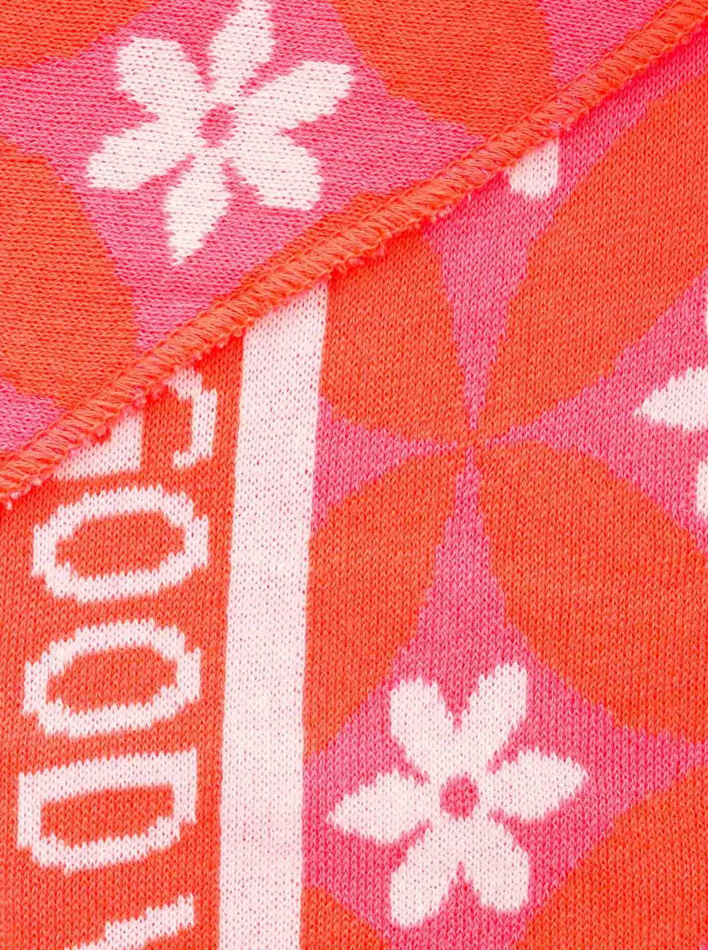 Zwillingsherz Dreieckstuch »"Luxury Vibes"« Feinstrick, Blumenmotiv, Statement, wärmend