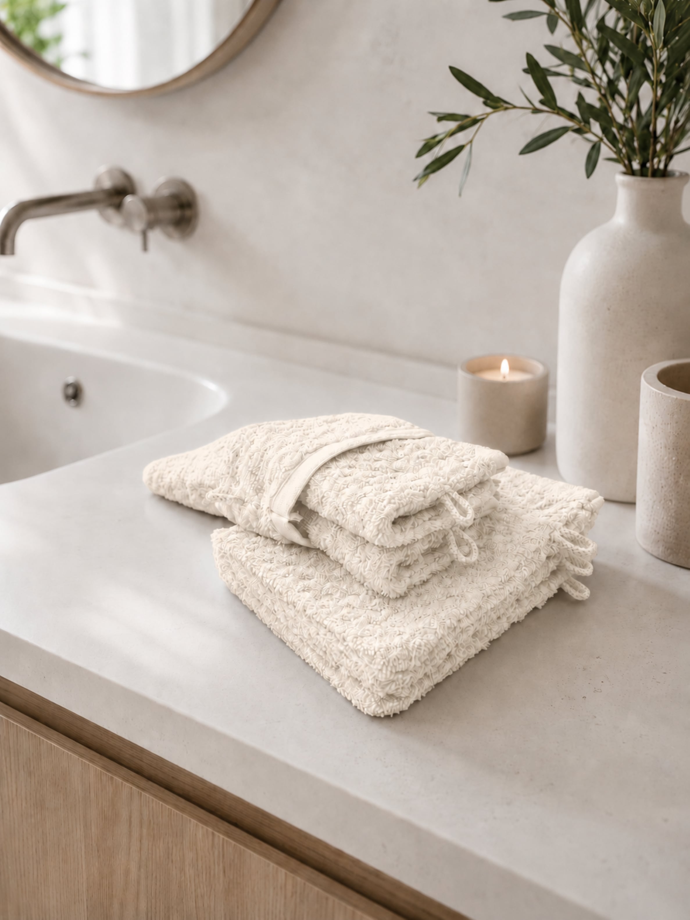 GOODproduct Gant de toilette »Corrin, 6 Premium Waschlappen, 500 gr/m², 16x22cm« 100 % coton, avec structure, doux, uni, garantie 5 ans